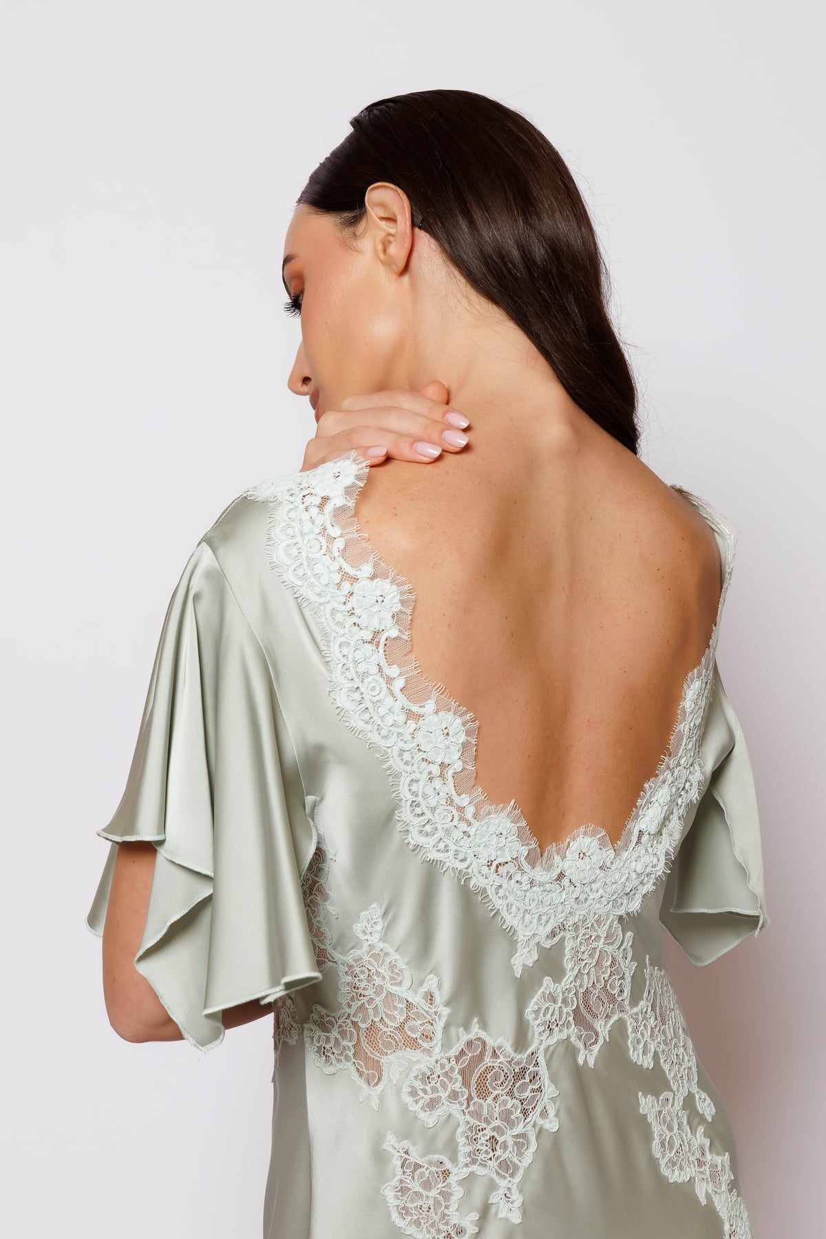 set of silk green color 26005