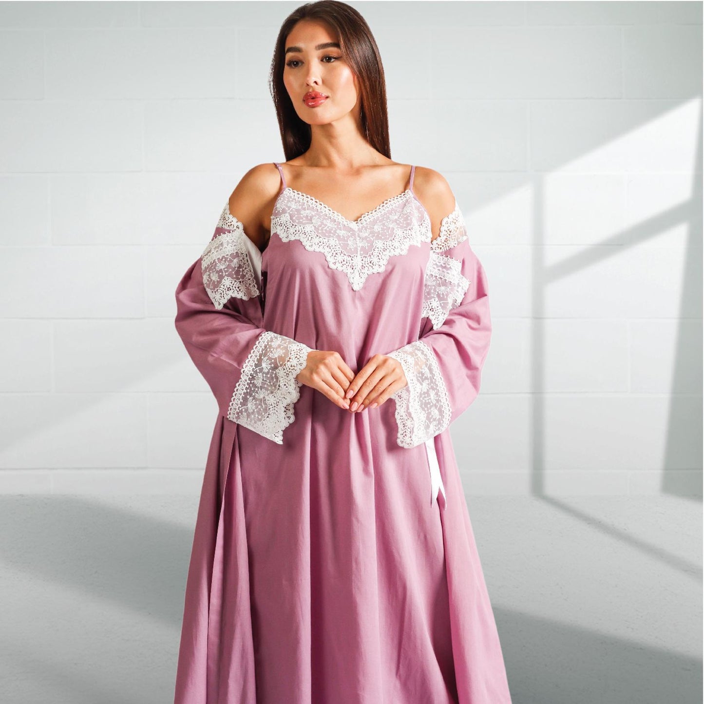 Cotton dress with robe 2323607