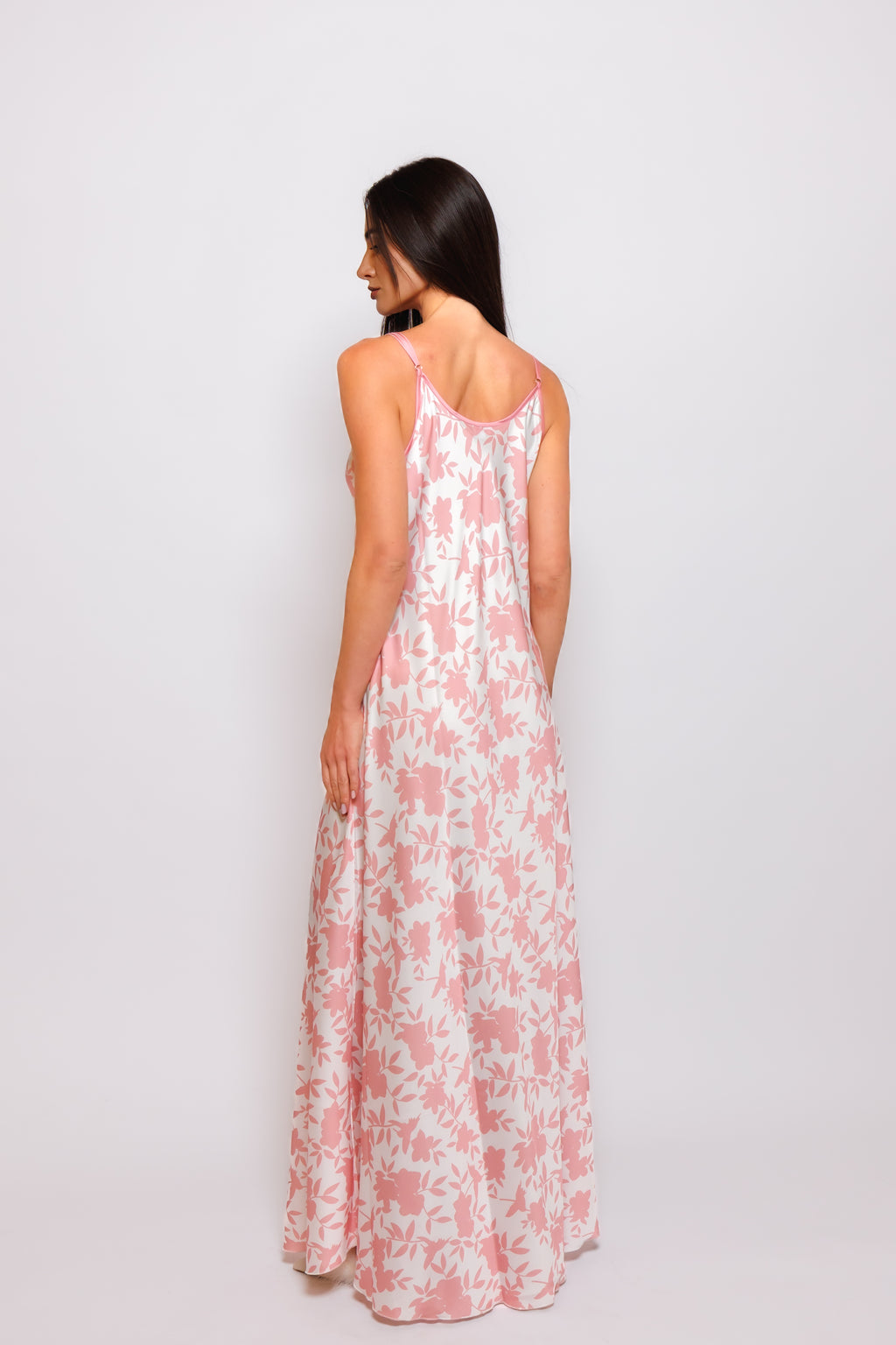 PRINTED SILK NIGHTY AND ROBE