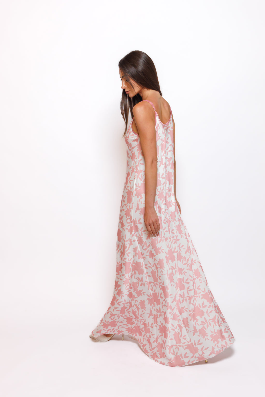 PRINTED SILK NIGHTY AND ROBE