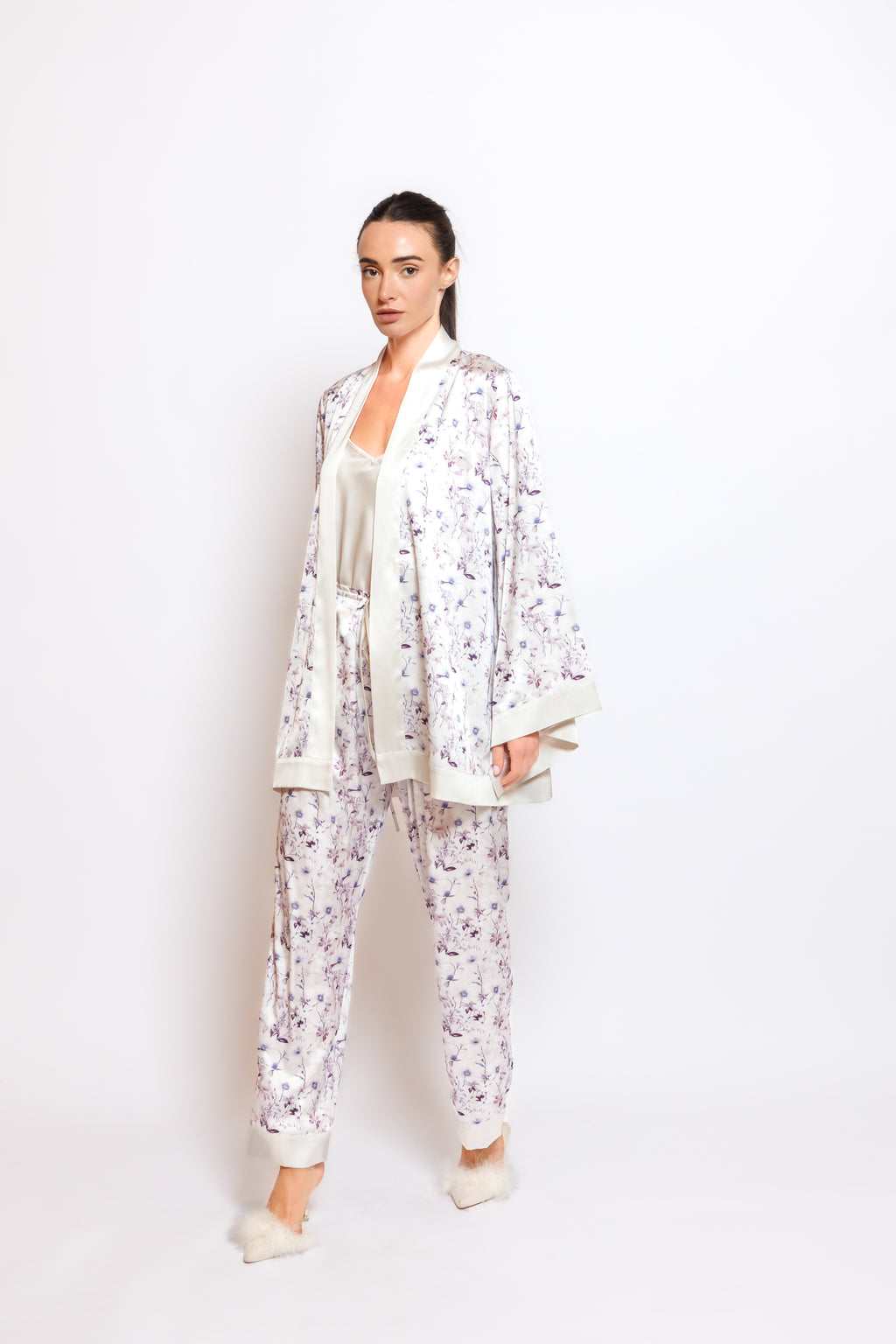 SILK PRINTED PYJAMA SET