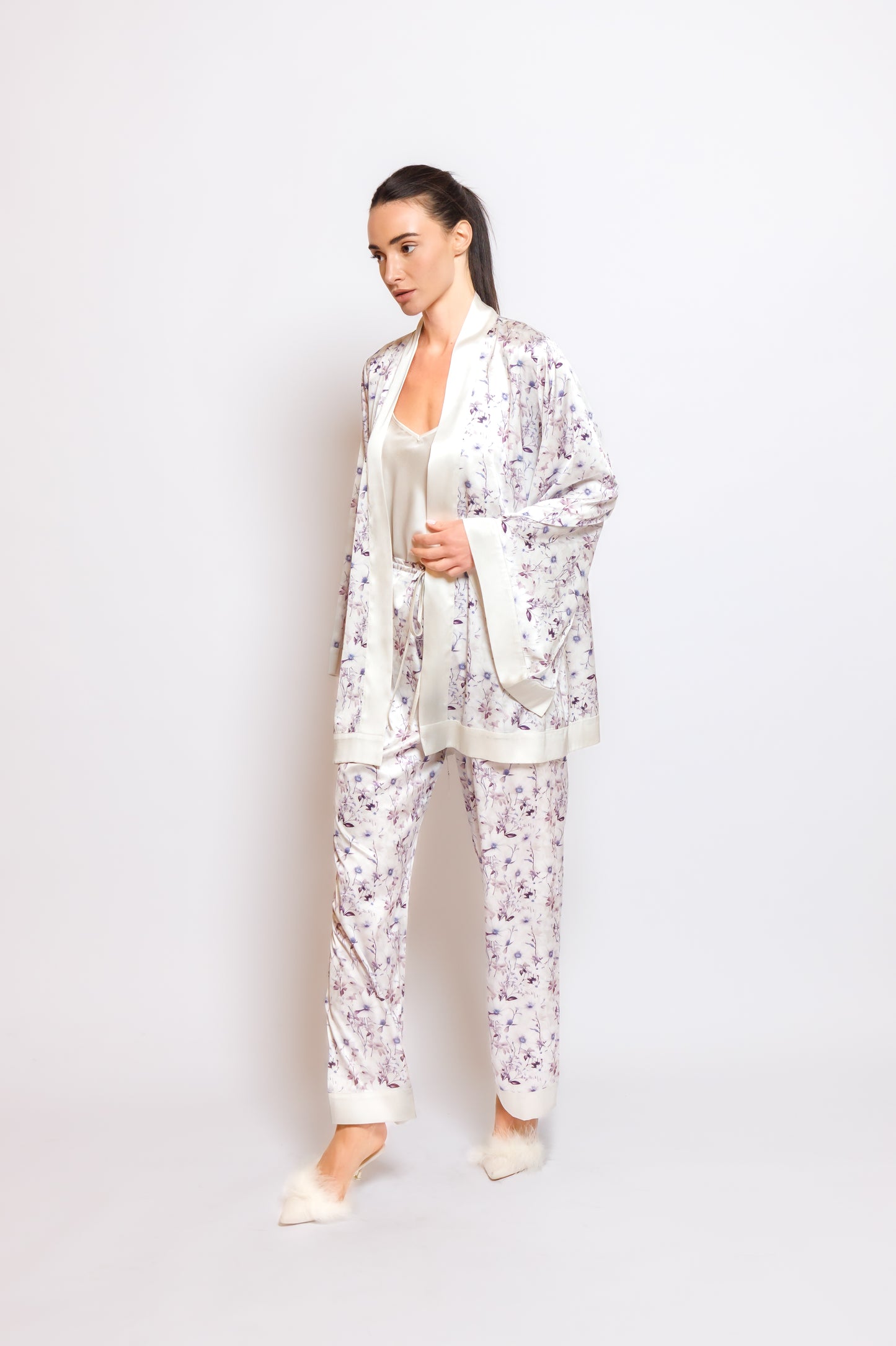 SILK PRINTED PYJAMA SET