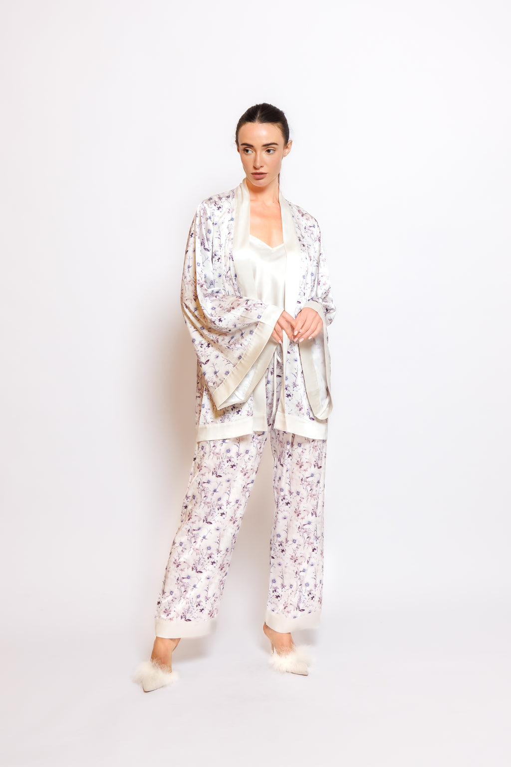 SILK PRINTED PYJAMA SET
