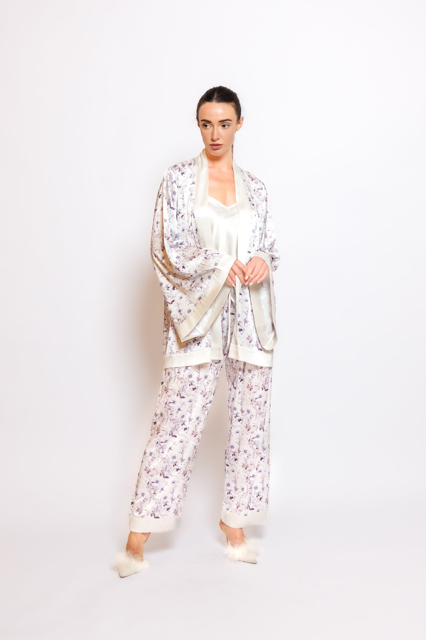 SILK PRINTED PYJAMA SET