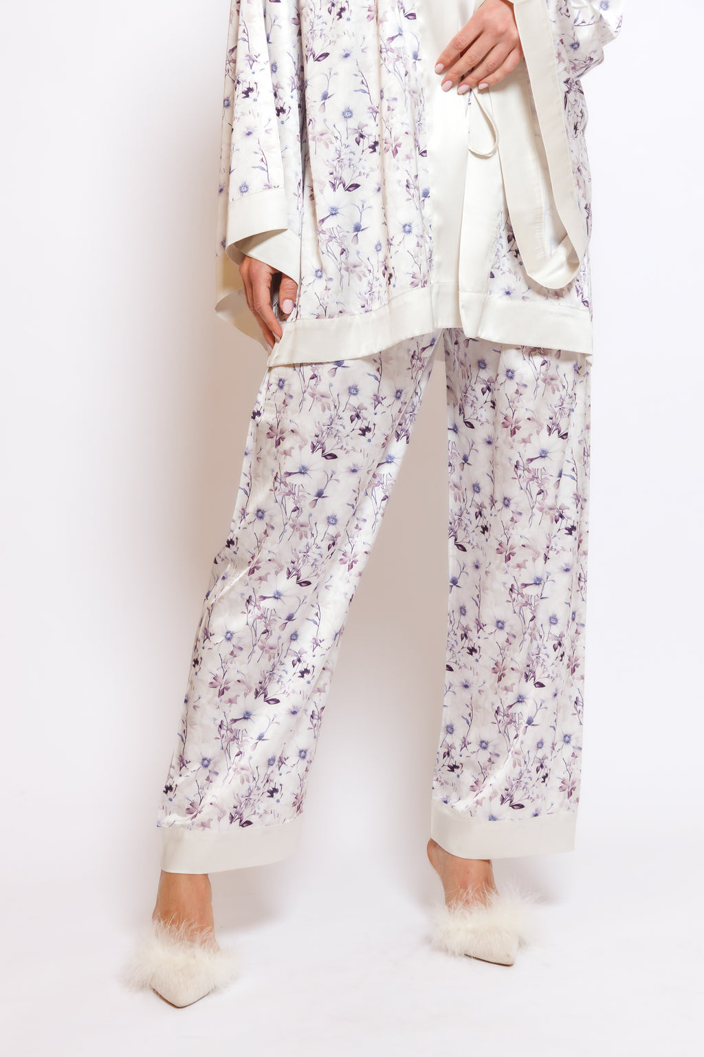 SILK PRINTED PYJAMA SET