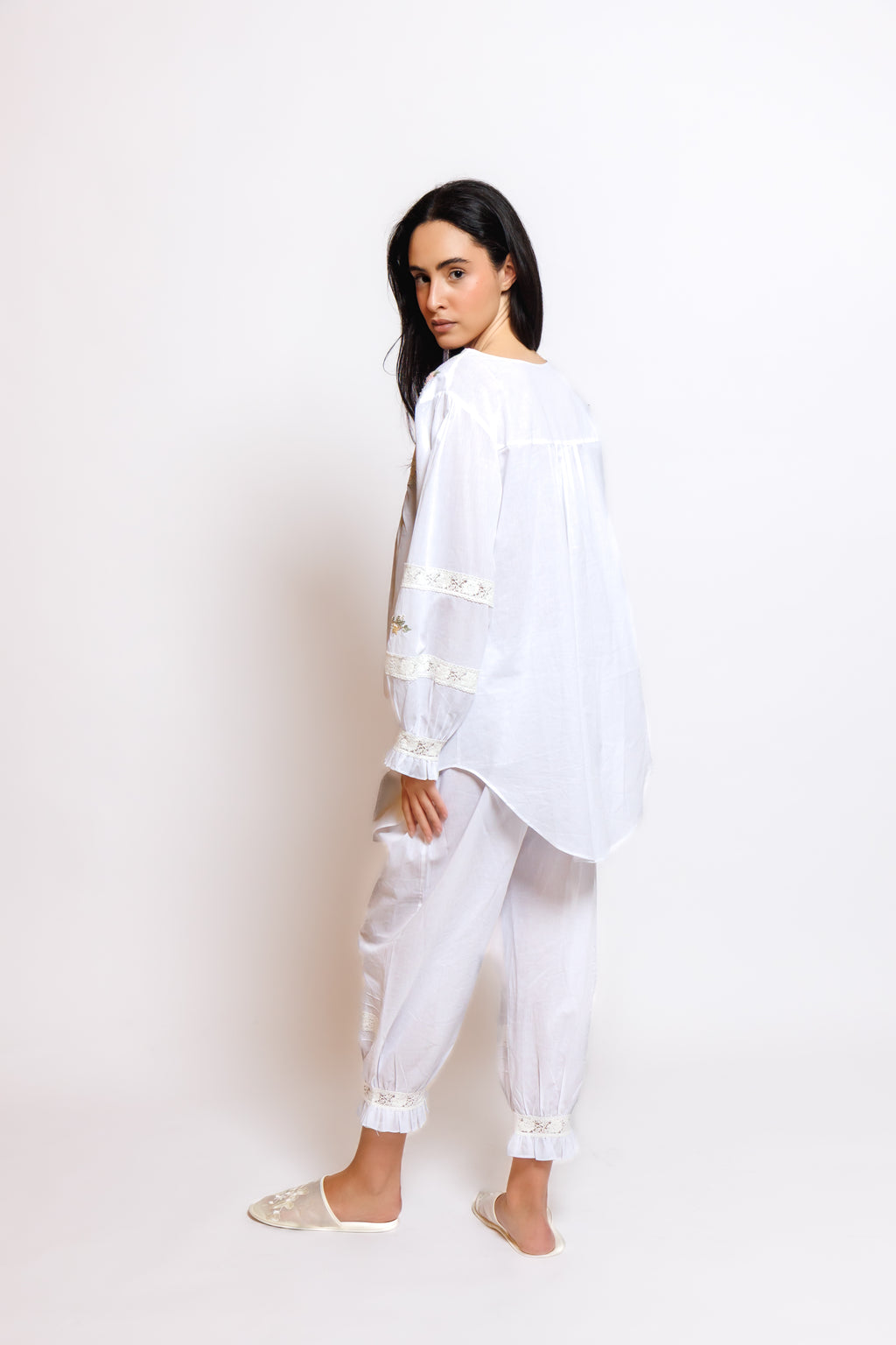 COTTON PAJAMA SET 2 IN 1 W/EMBROIDERY