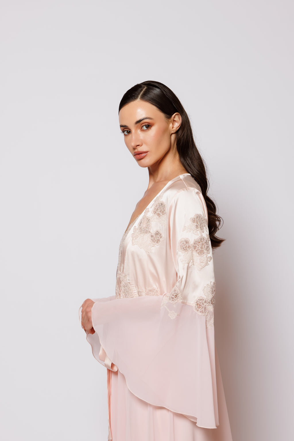 SILK AND CHIFFON NIGHTY AND ROBE