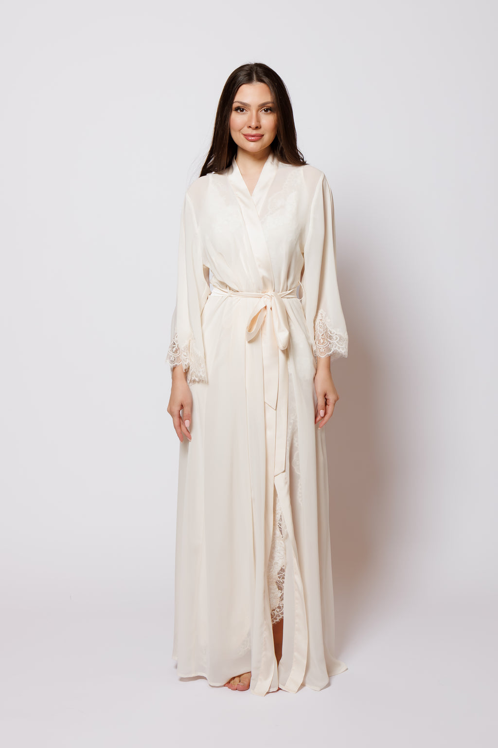 SILK NIGHTY AND ROBE SET