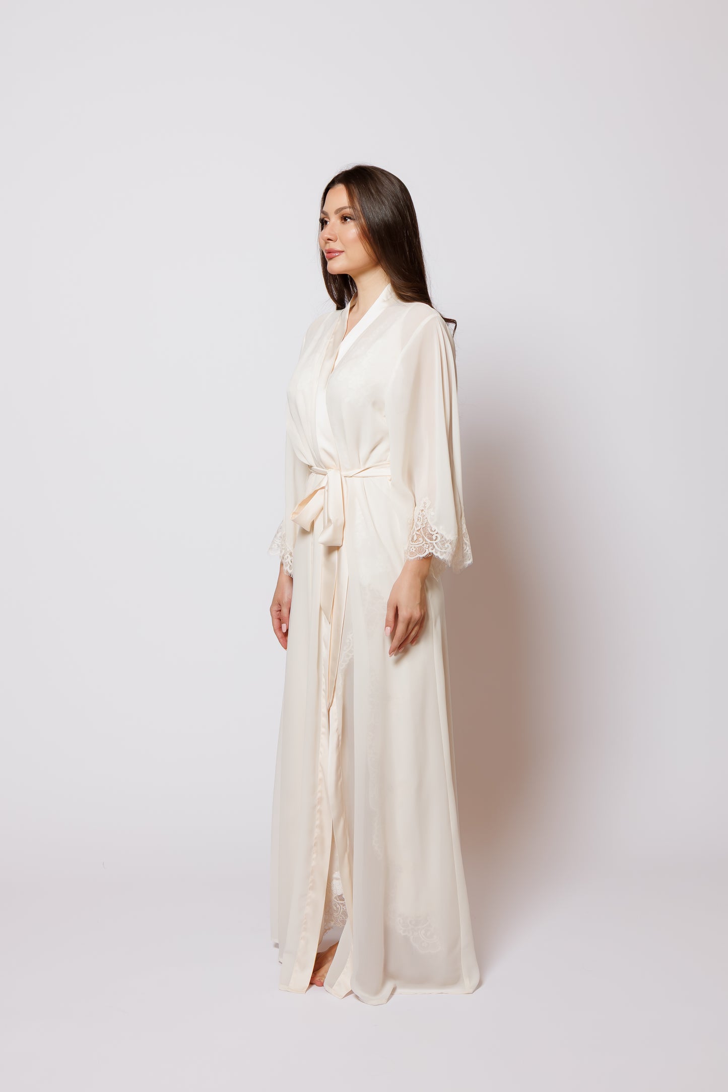 SILK NIGHTY AND ROBE SET