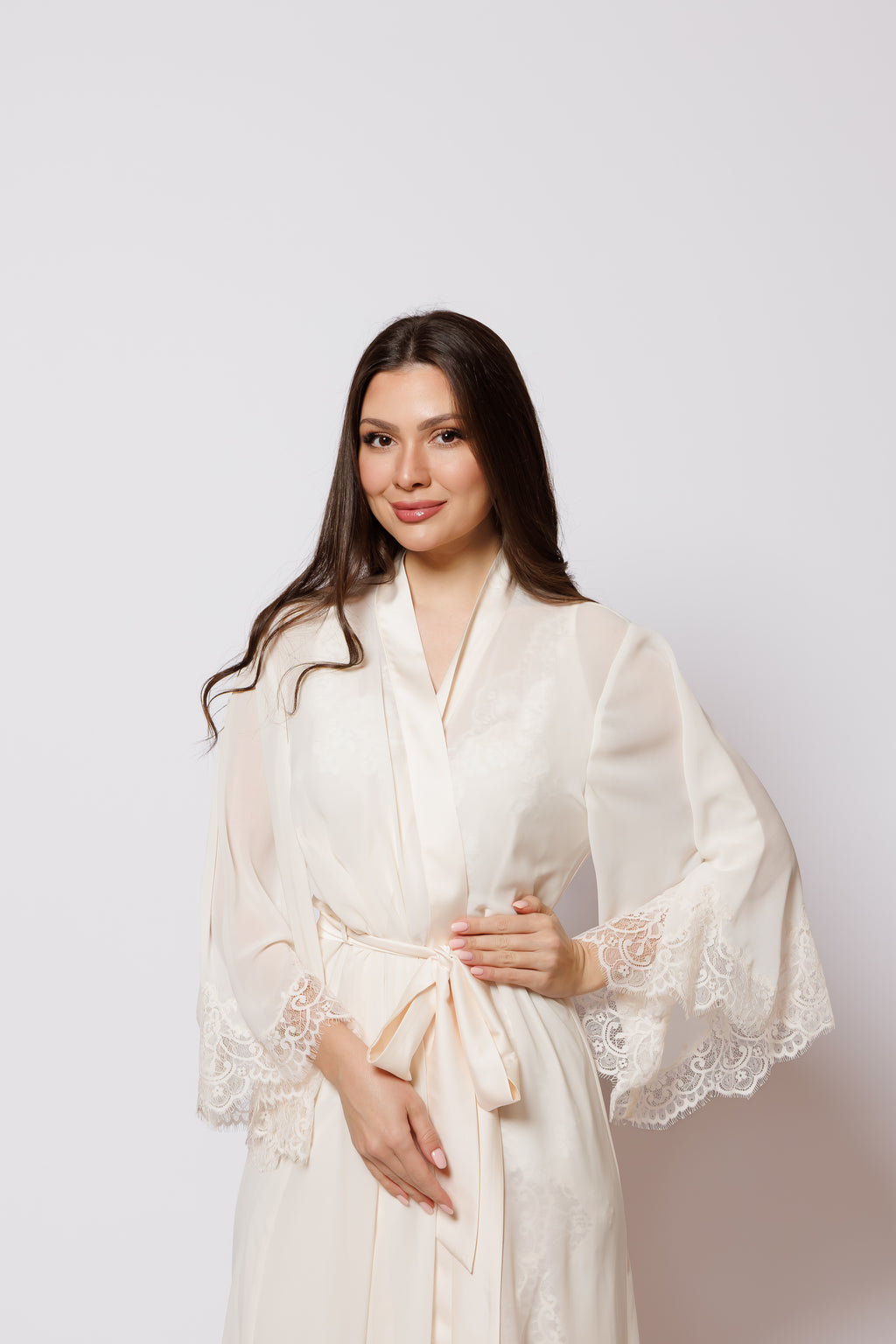 SILK NIGHTY AND ROBE SET