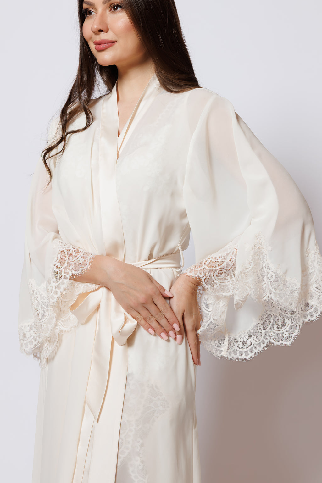 SILK NIGHTY AND ROBE SET