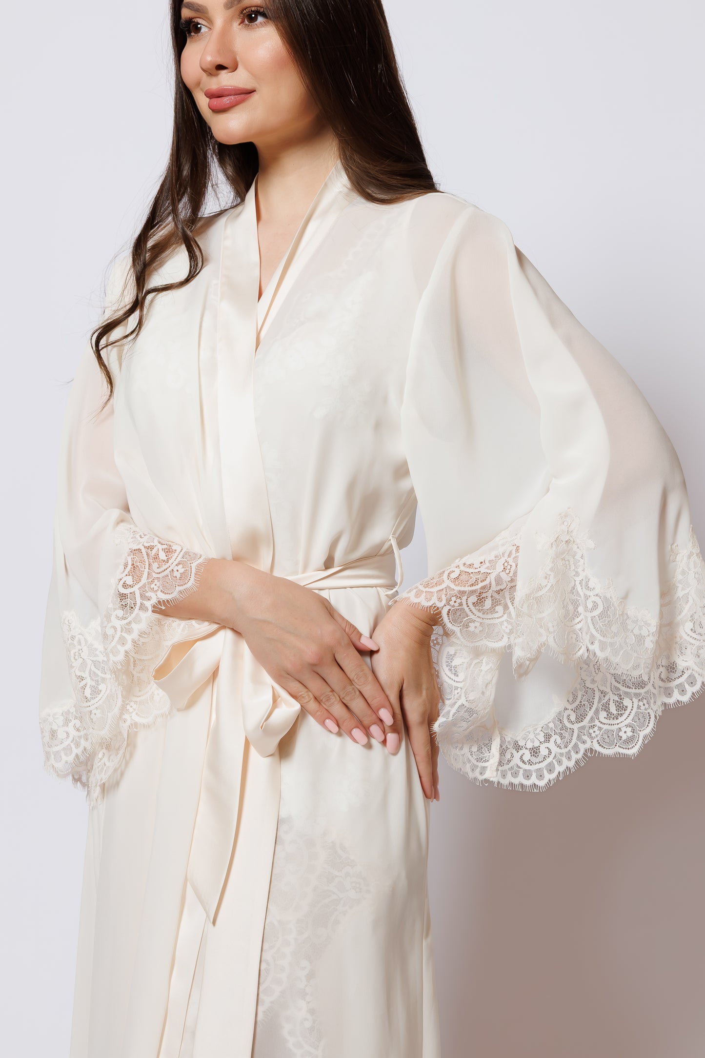 SILK NIGHTY AND ROBE SET