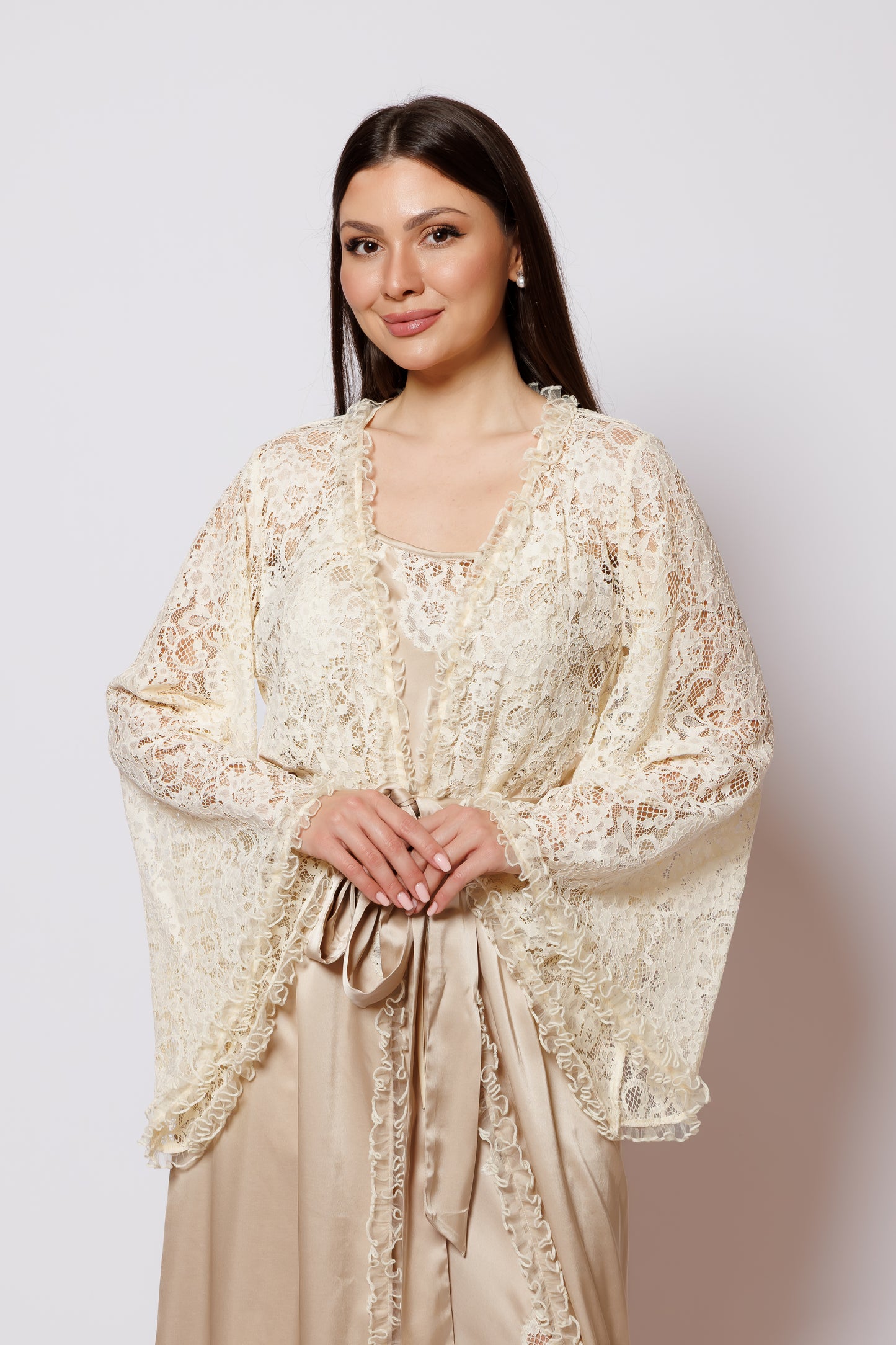 set silk of beige