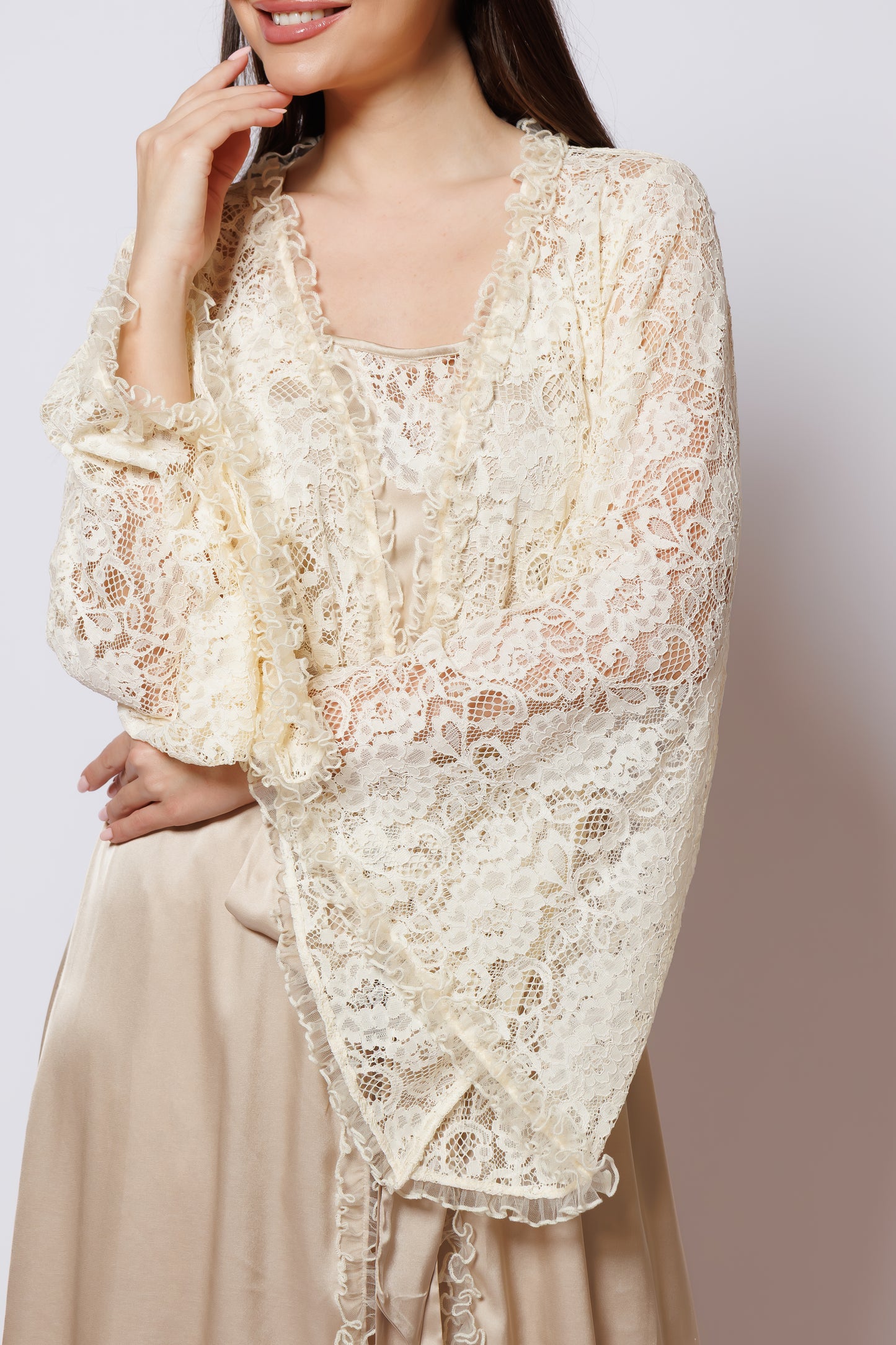 set silk of beige