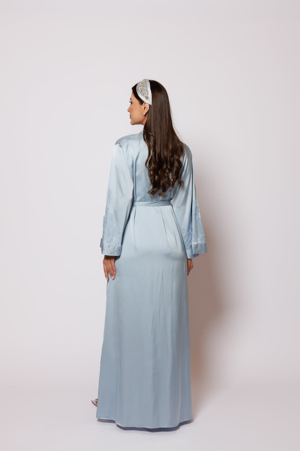 set silk blue