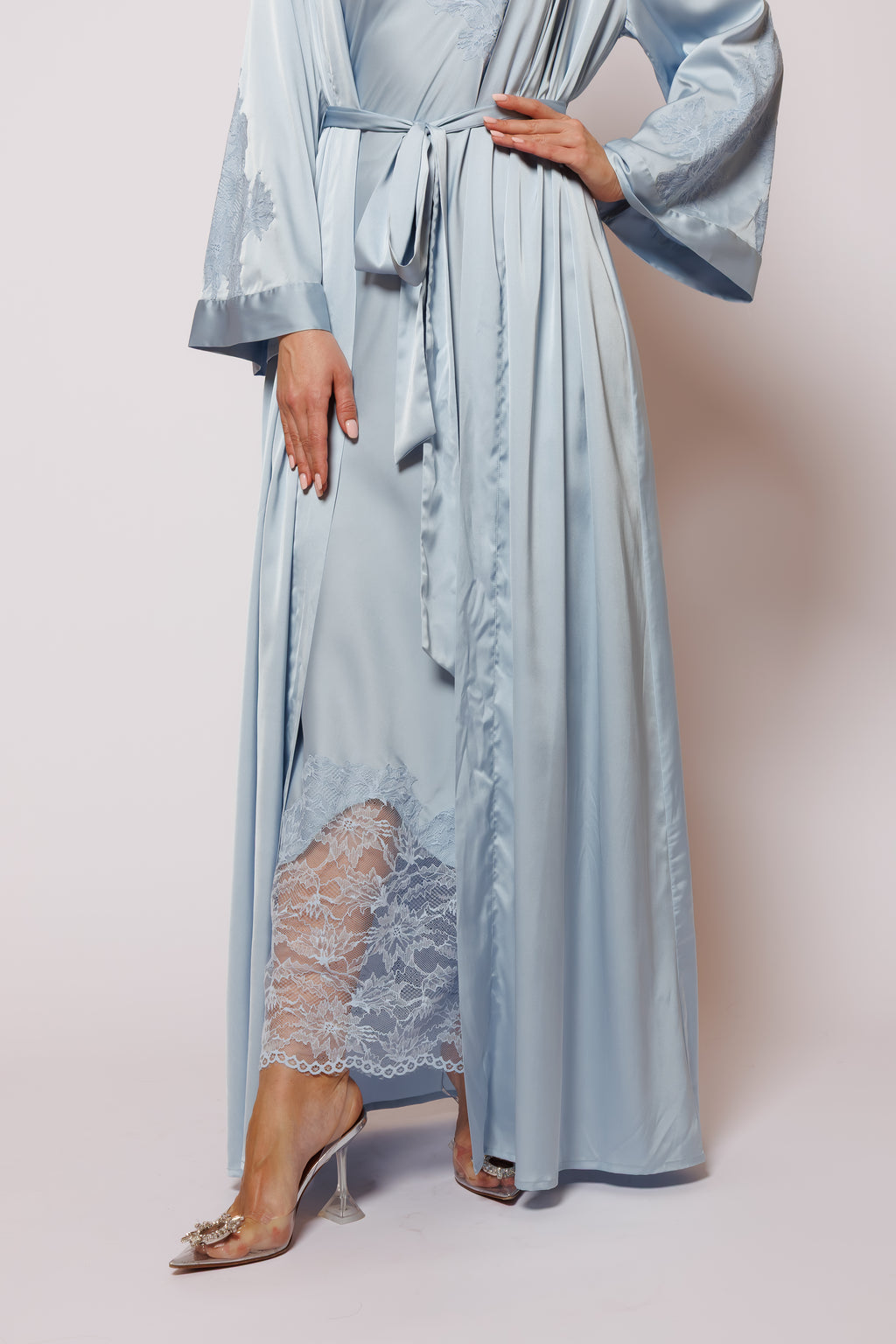 set silk blue