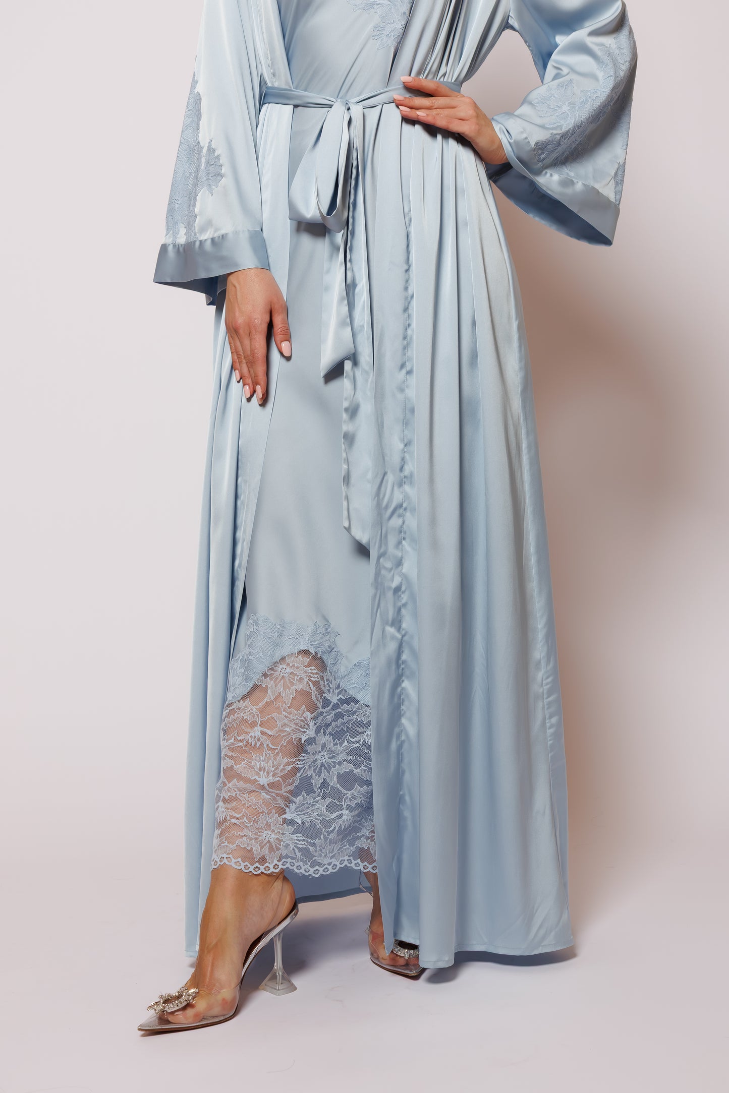 set silk blue