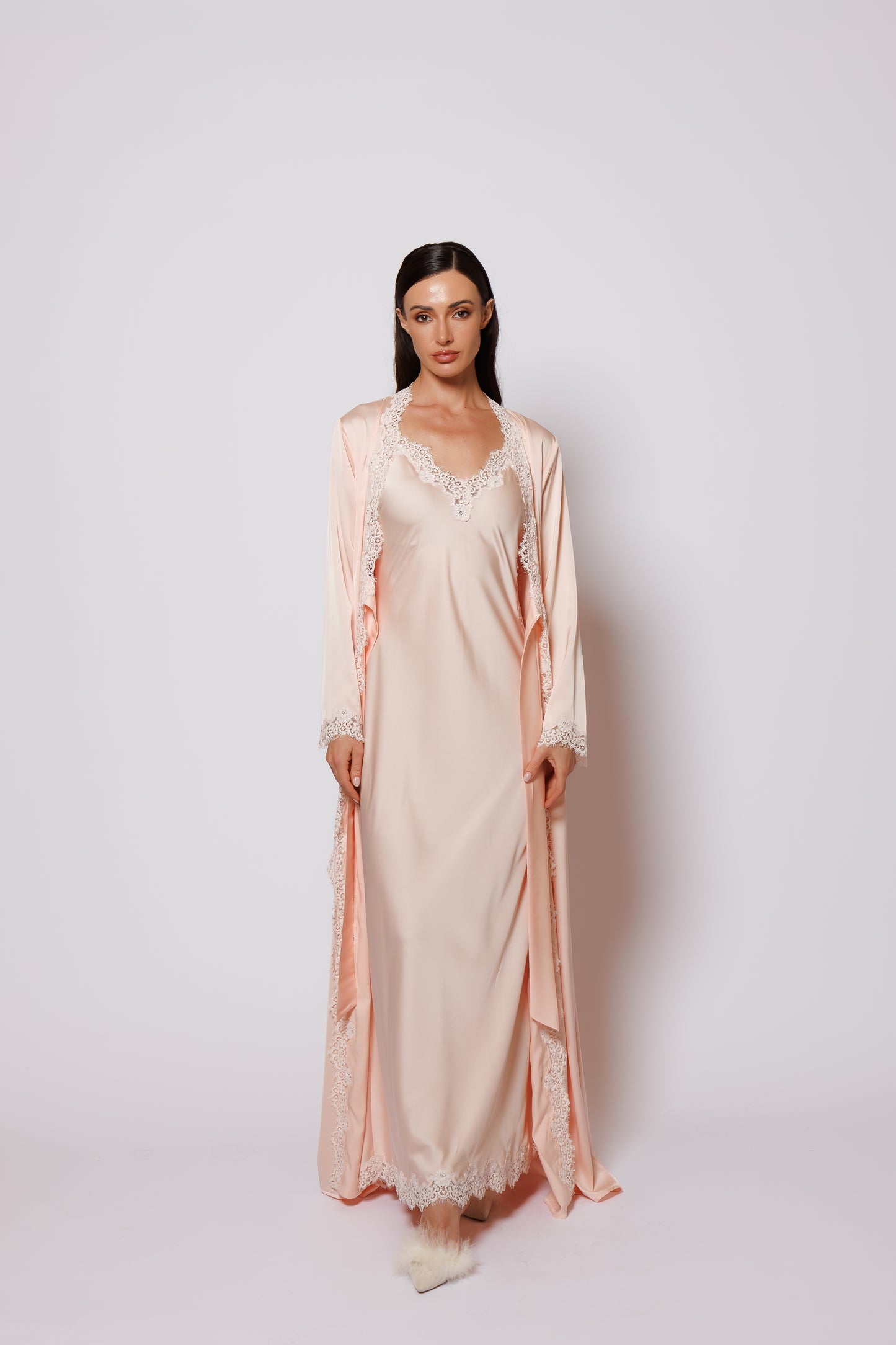Silk nighty and robe