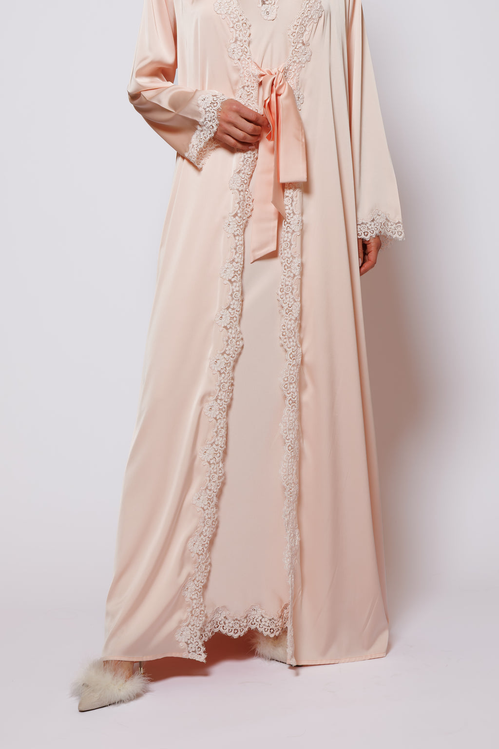 Silk nighty and robe
