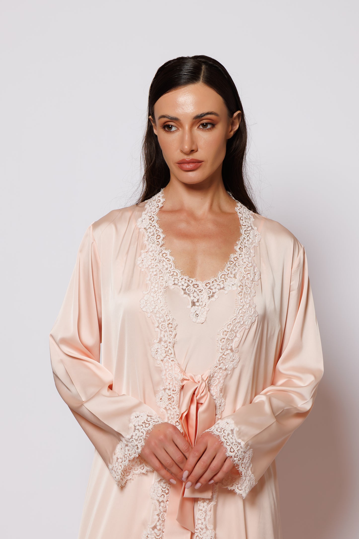 Silk nighty and robe