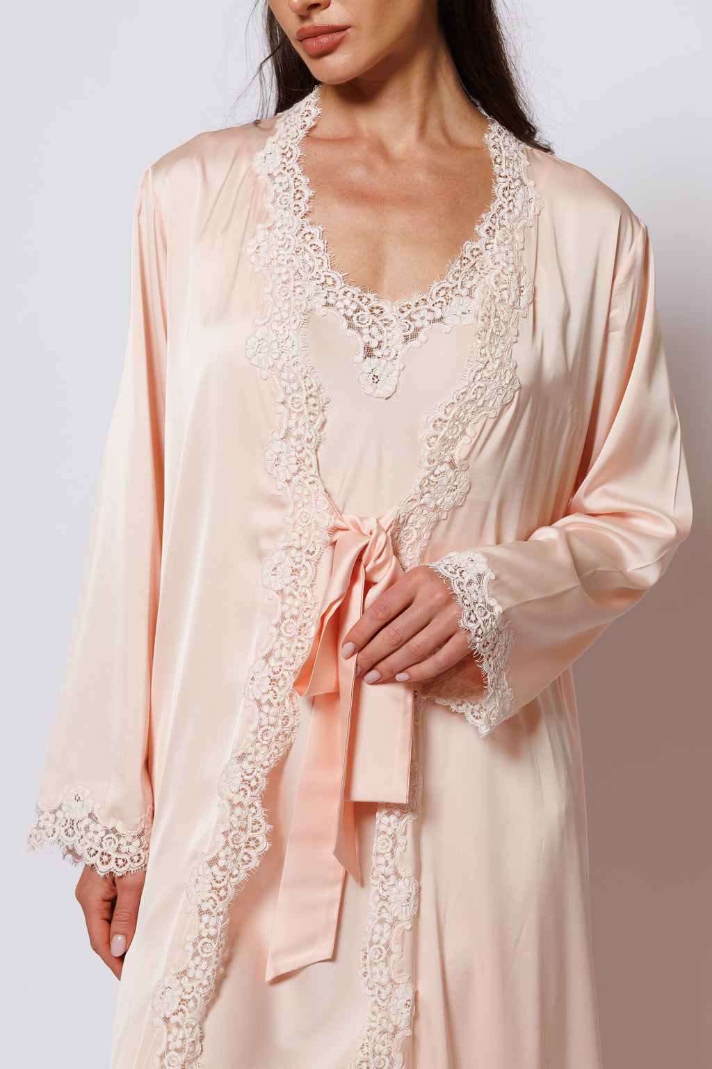 Silk nighty and robe
