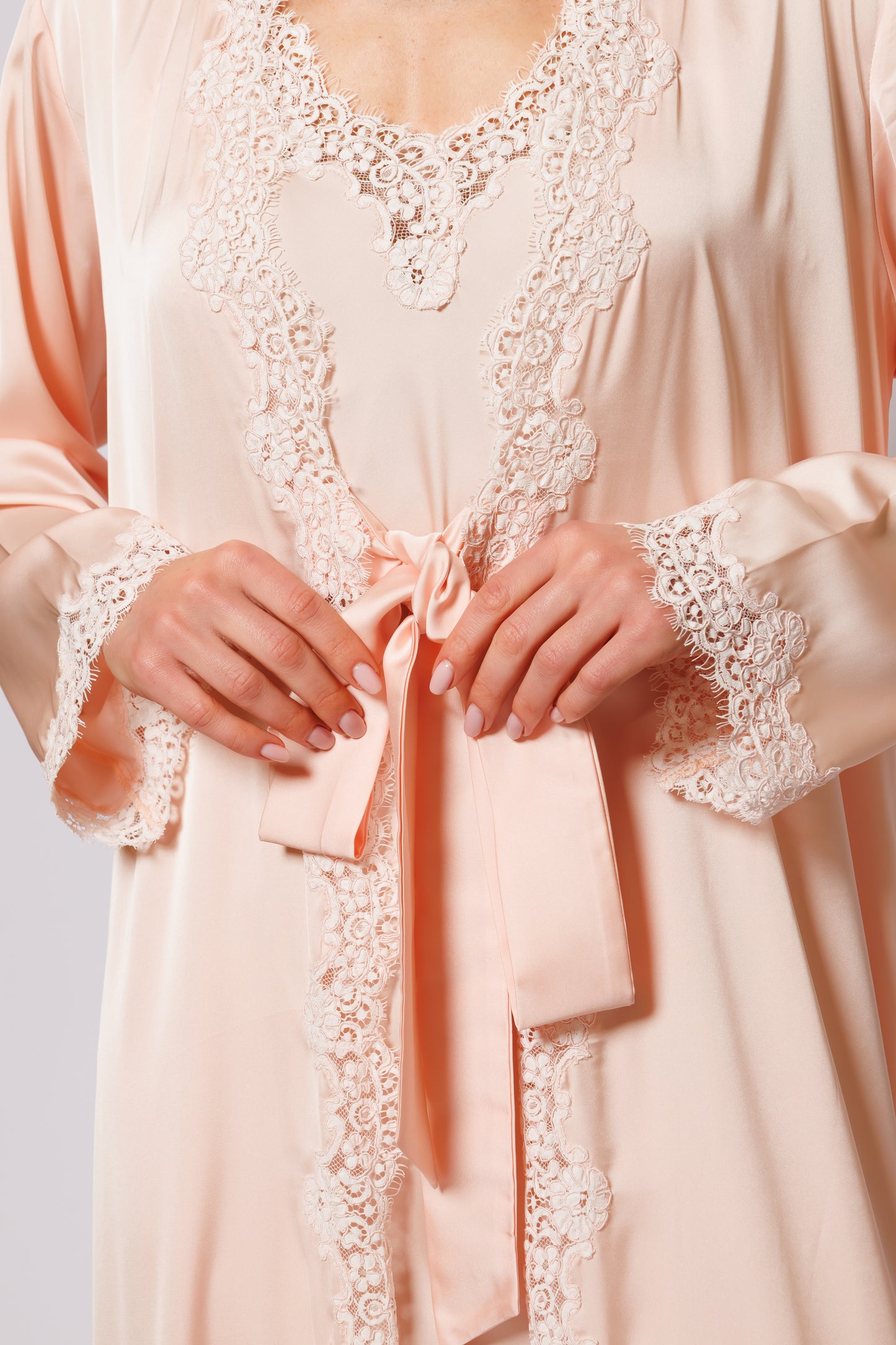 Silk nighty and robe