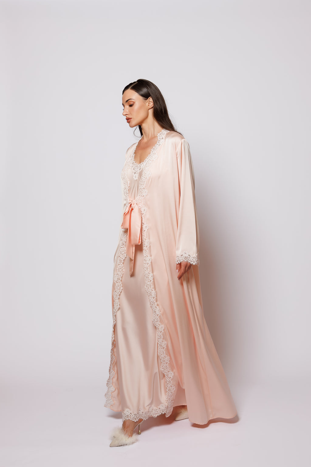 Silk nighty and robe