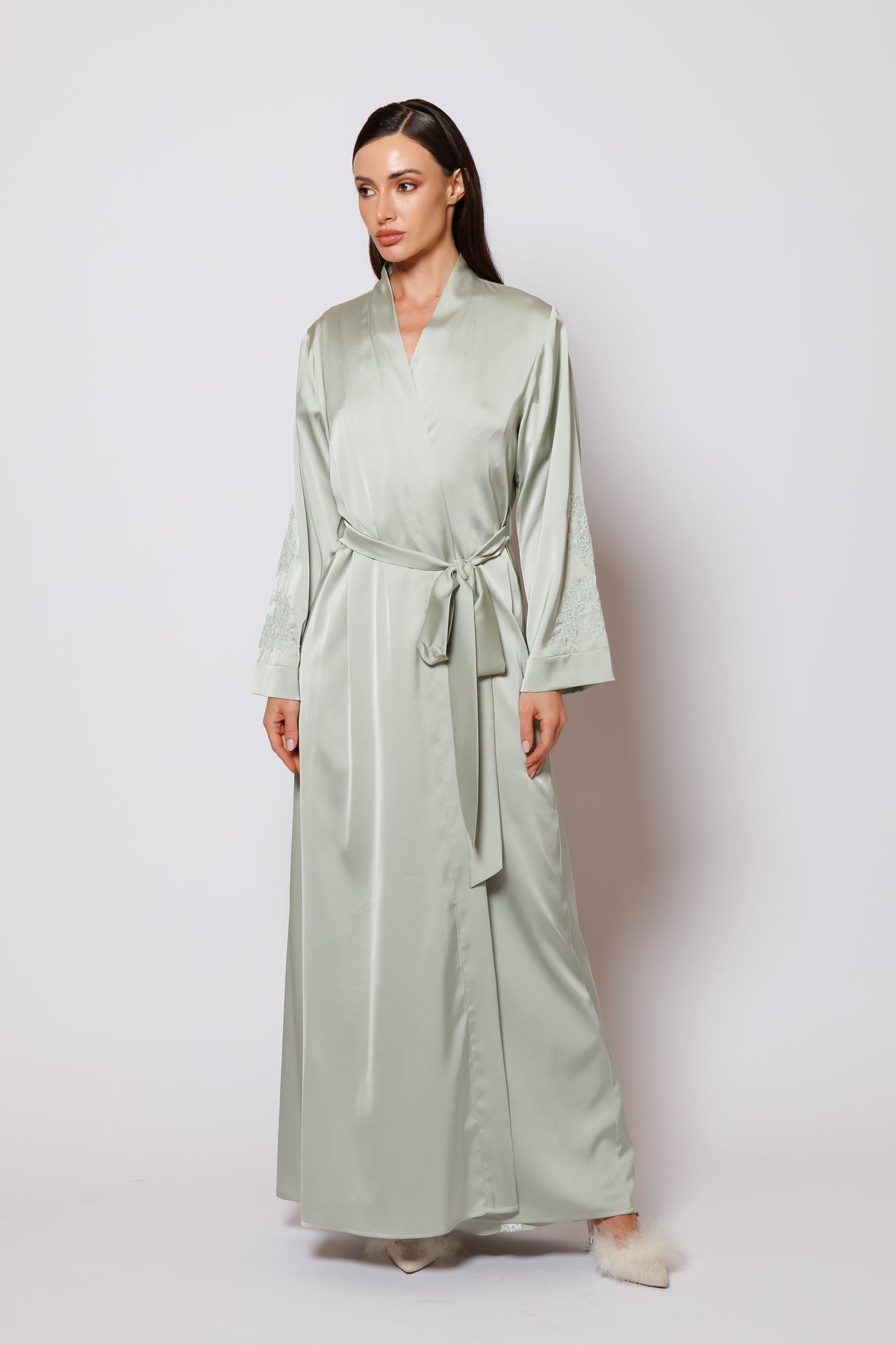 set of silk green color 26005