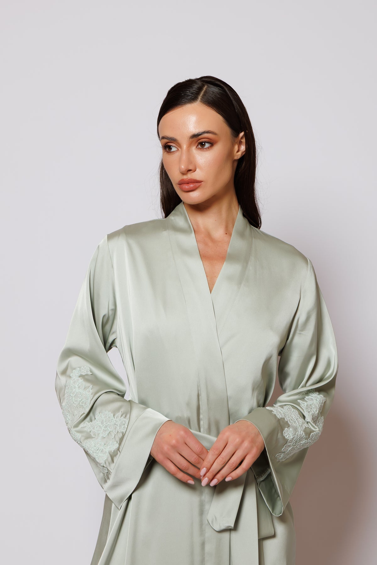 set of silk green color 26005