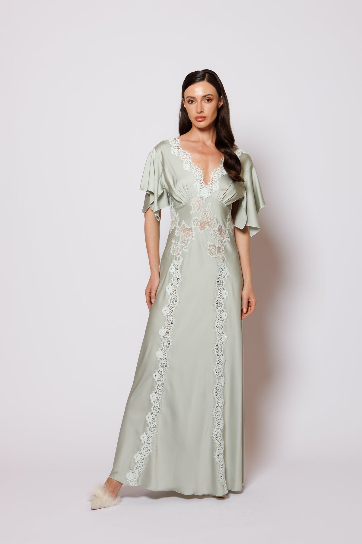 set of silk green color 26005