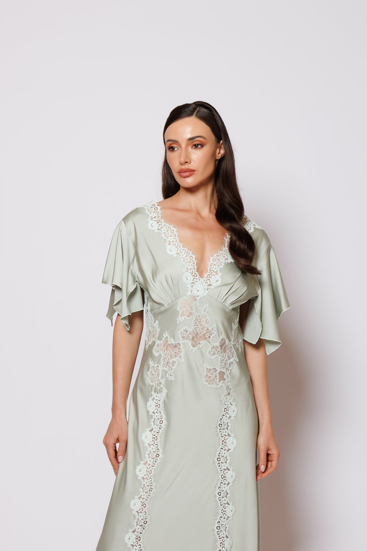 set of silk green color 26005