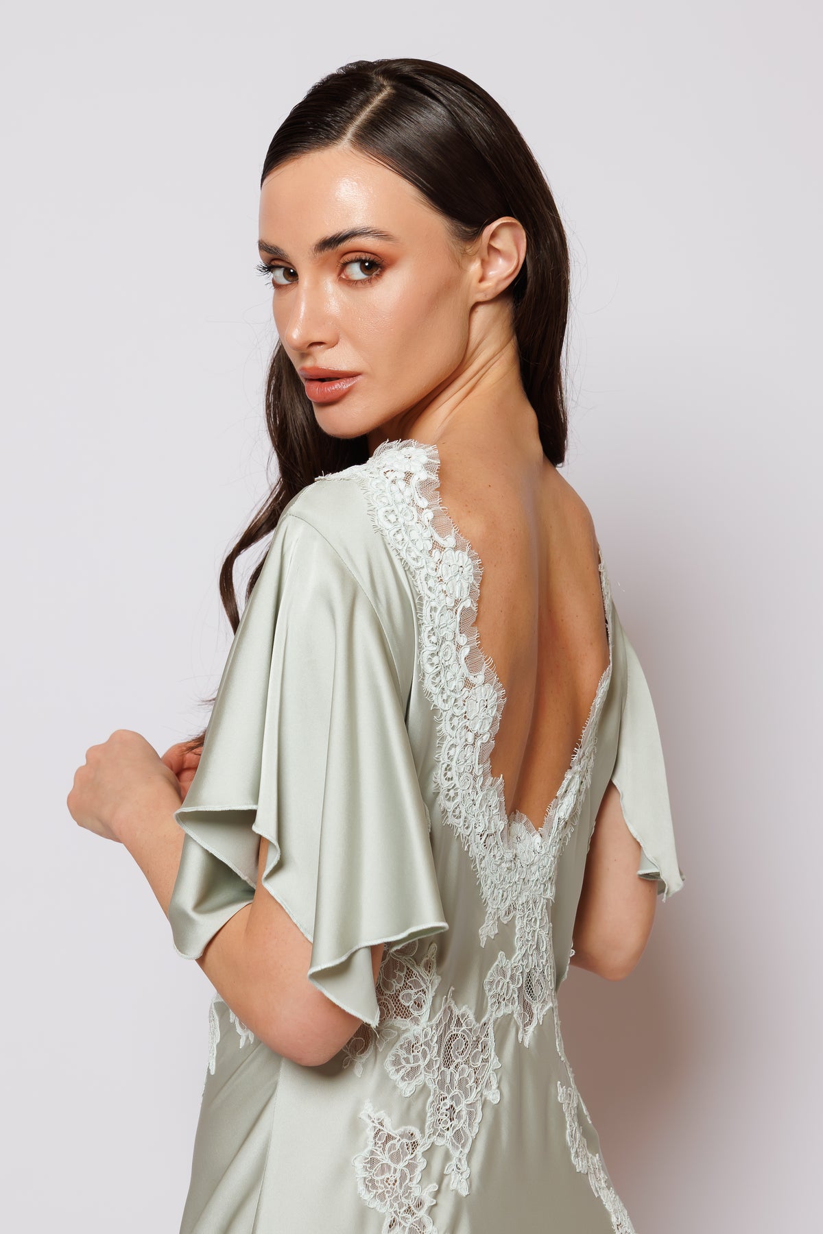 set of silk green color 26005