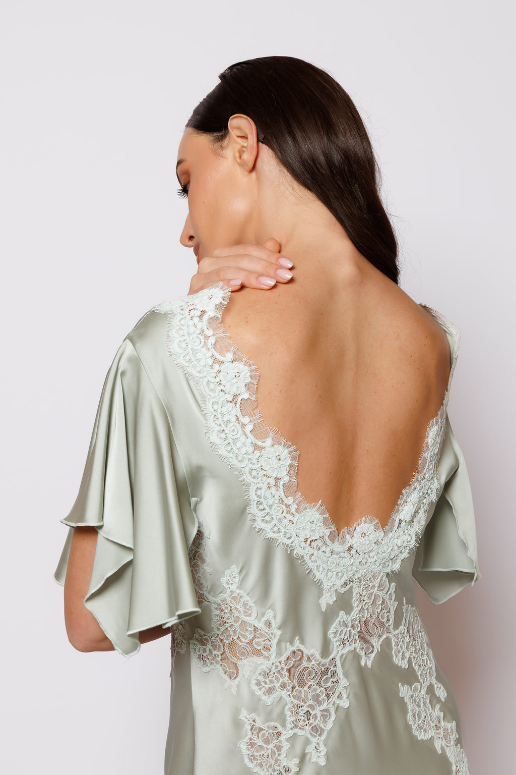 set of silk green color 26005