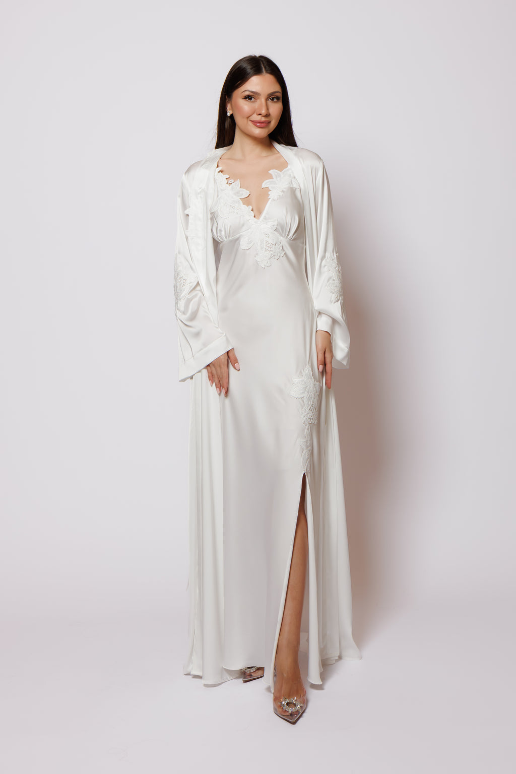 Silk nighty and robe