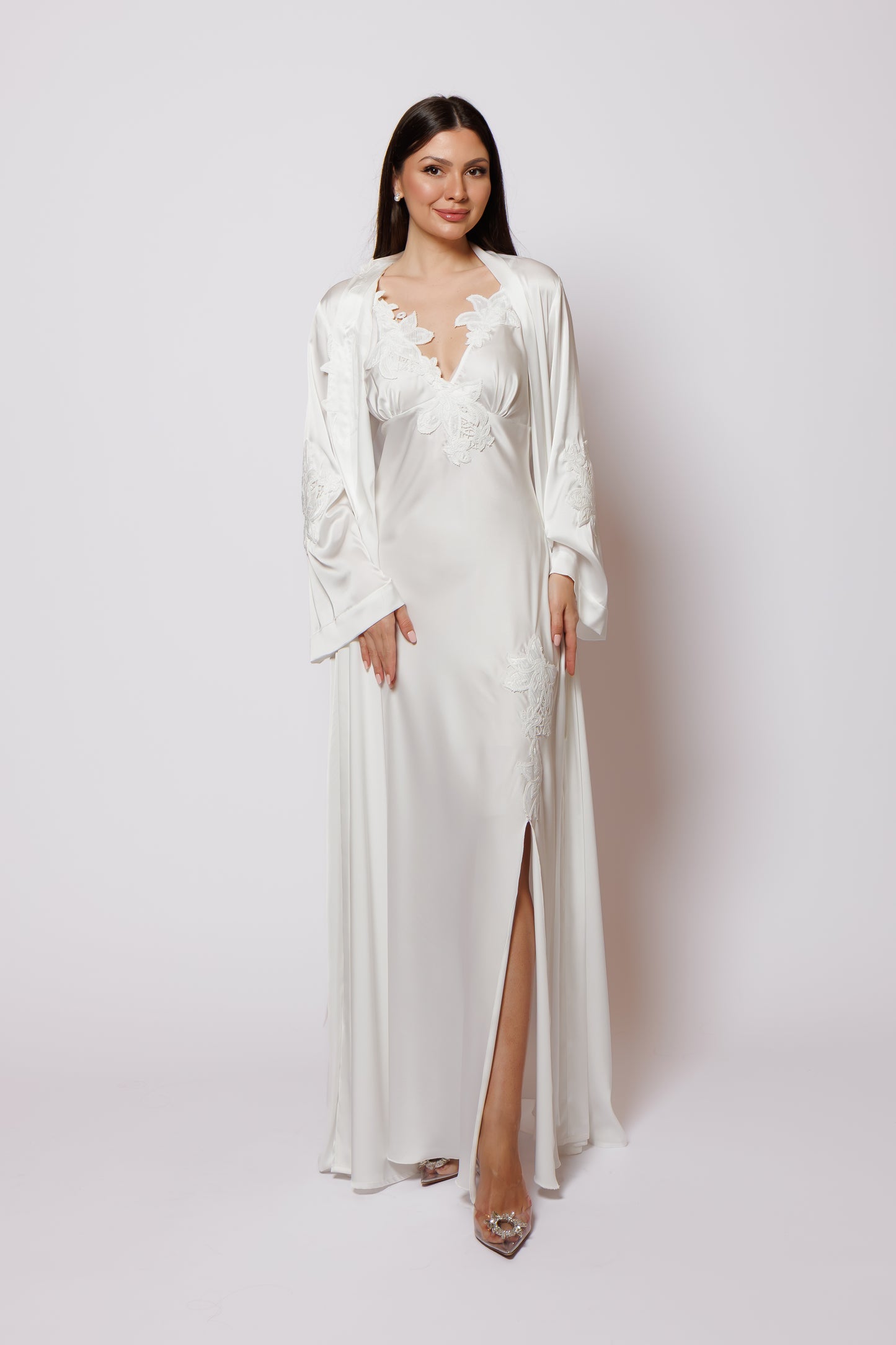 Silk nighty and robe