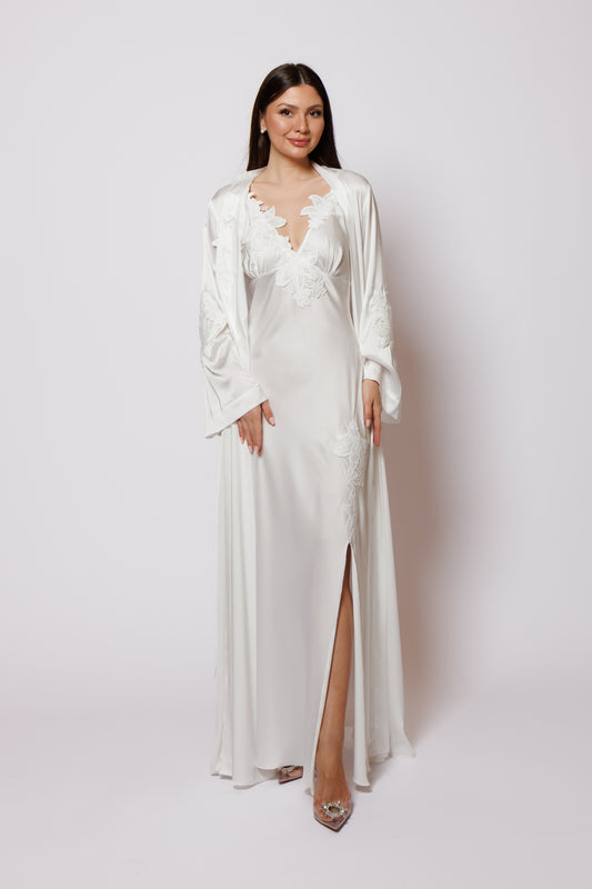 Silk nighty and robe