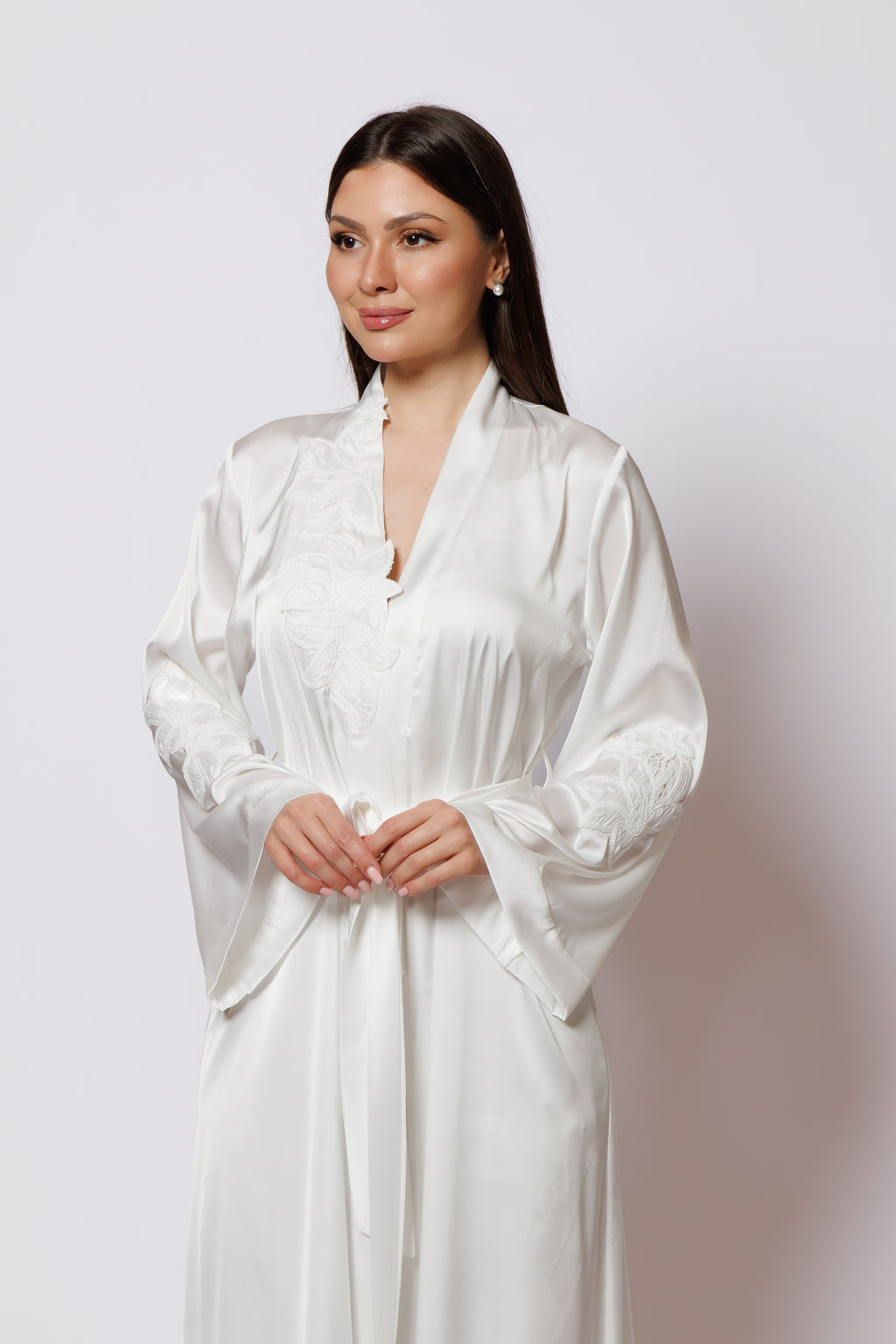 Silk nighty and robe
