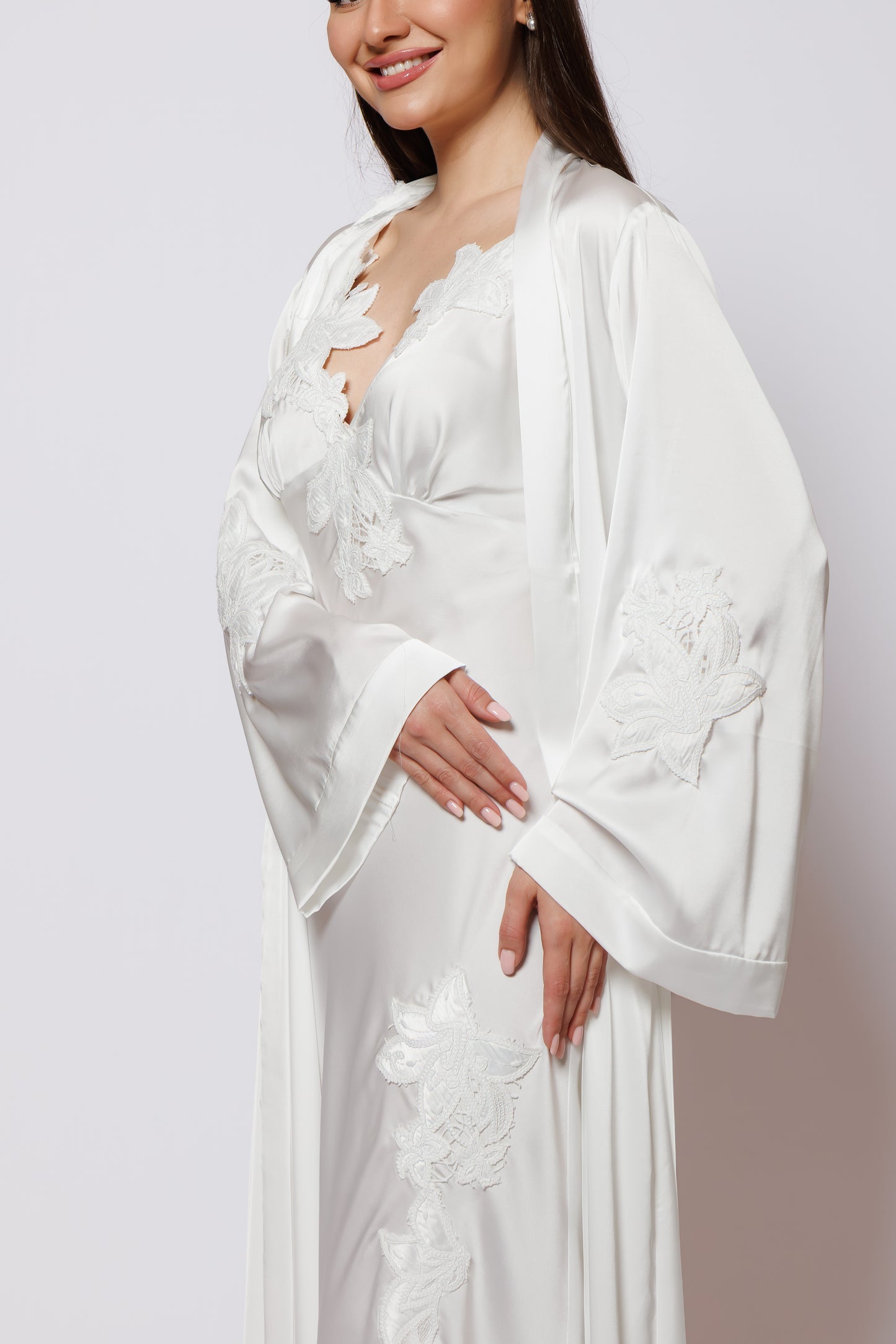 Silk nighty and robe