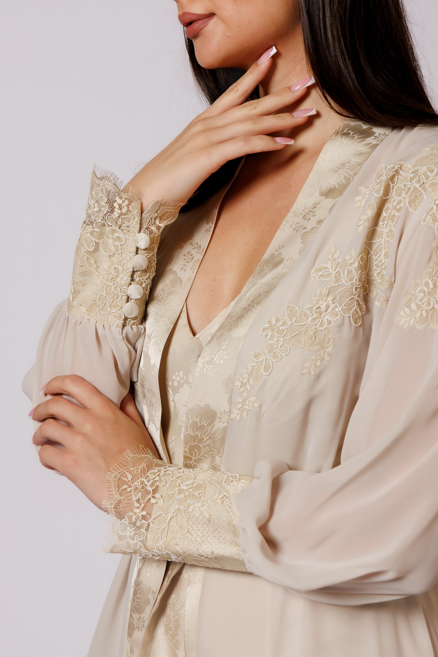 silk nighty and robe 26020