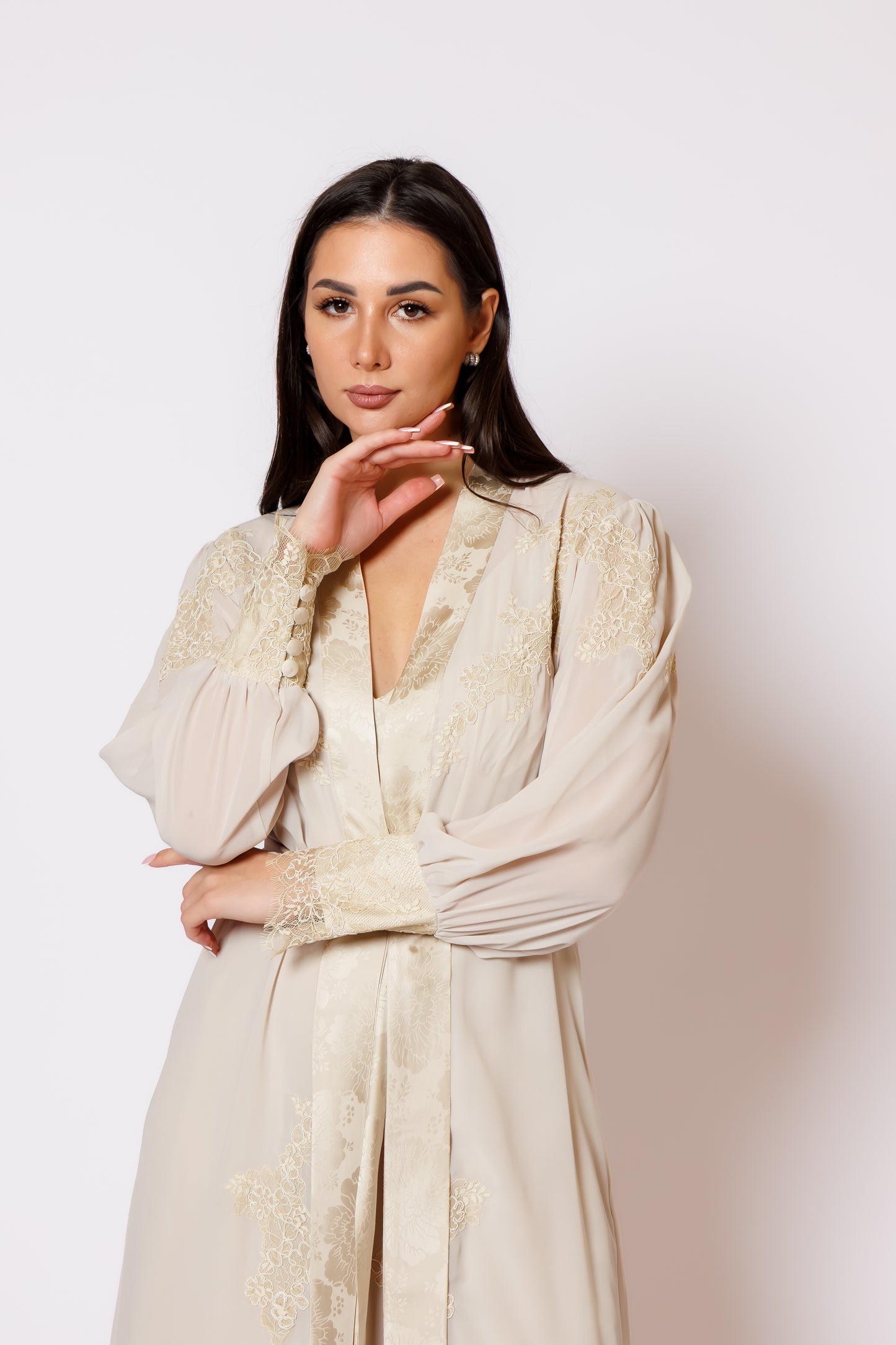 silk nighty and robe 26020