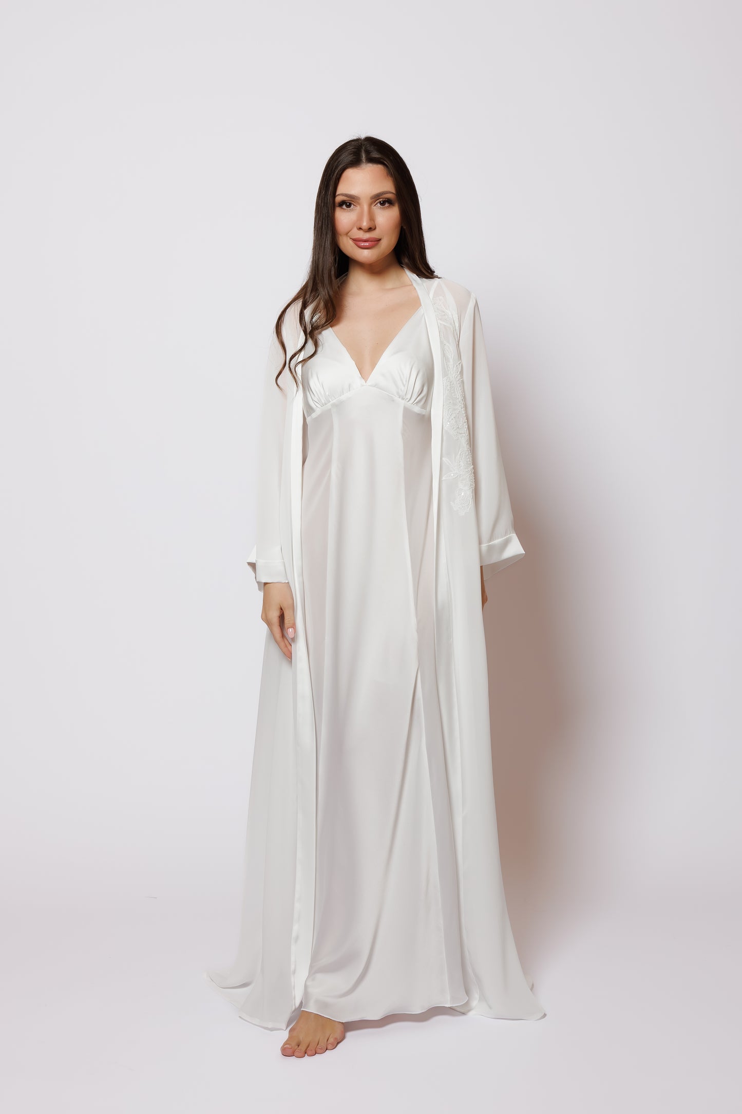 SILK NIGHTY AND ROBE