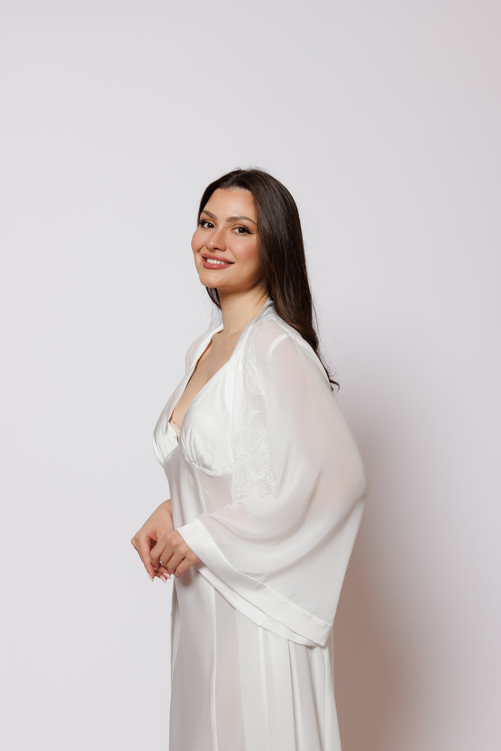 SILK NIGHTY AND ROBE