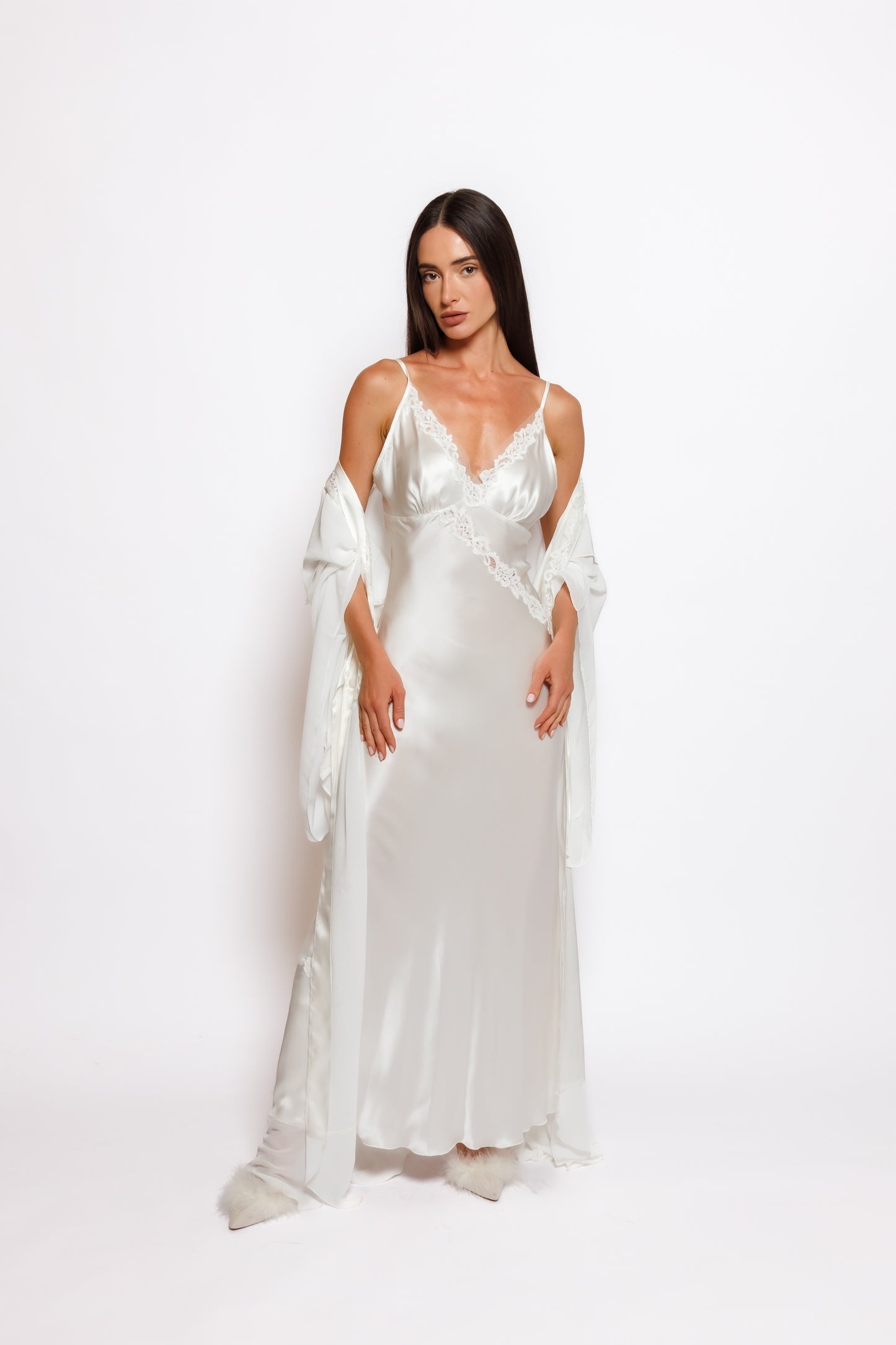 SILK NIGHTY AND ROBE