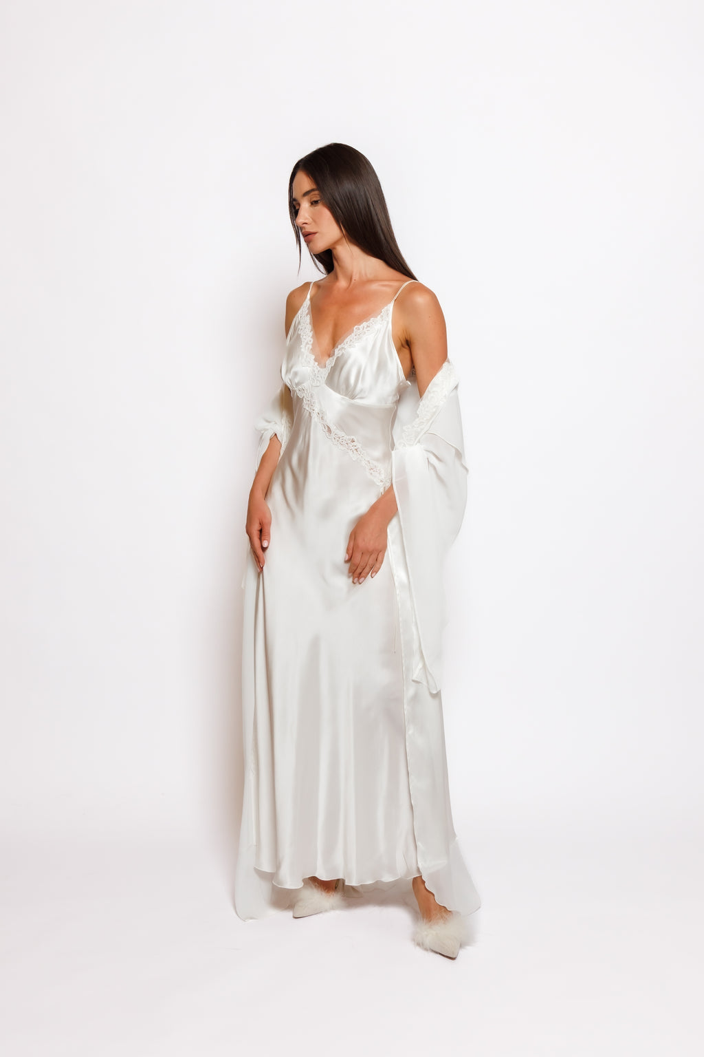 SILK NIGHTY AND ROBE