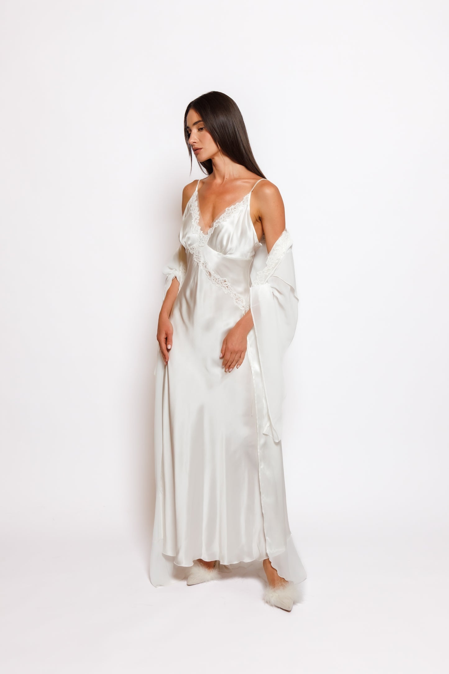 SILK NIGHTY AND ROBE