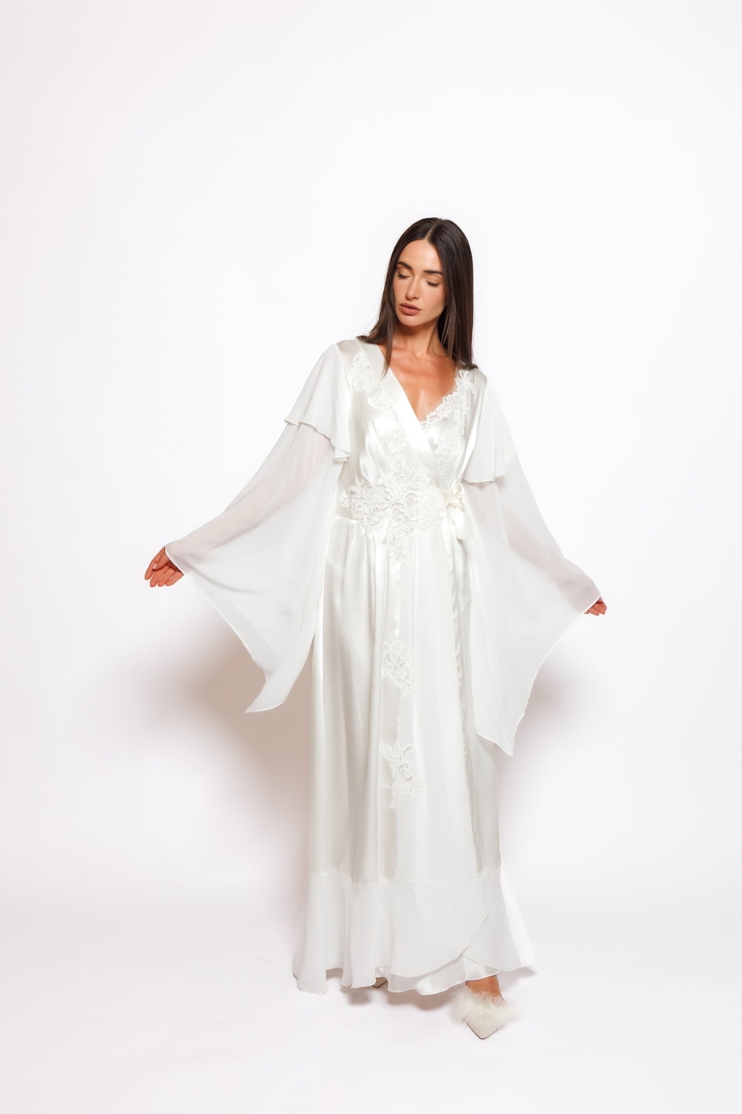 SILK NIGHTY AND ROBE