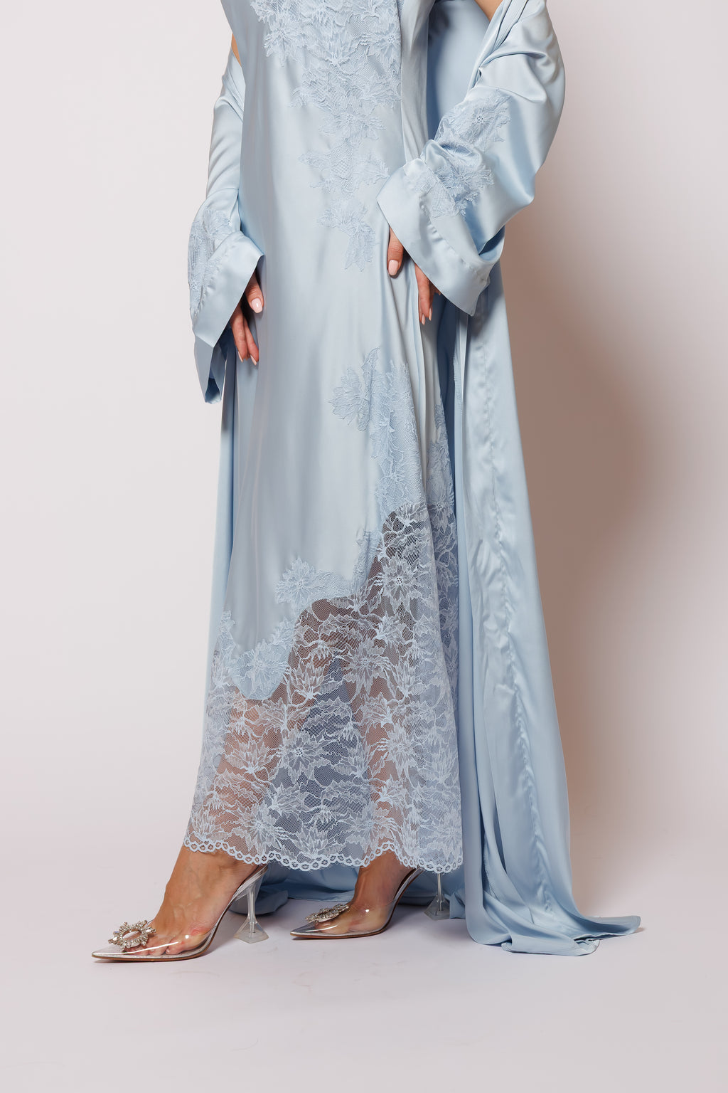 set silk blue