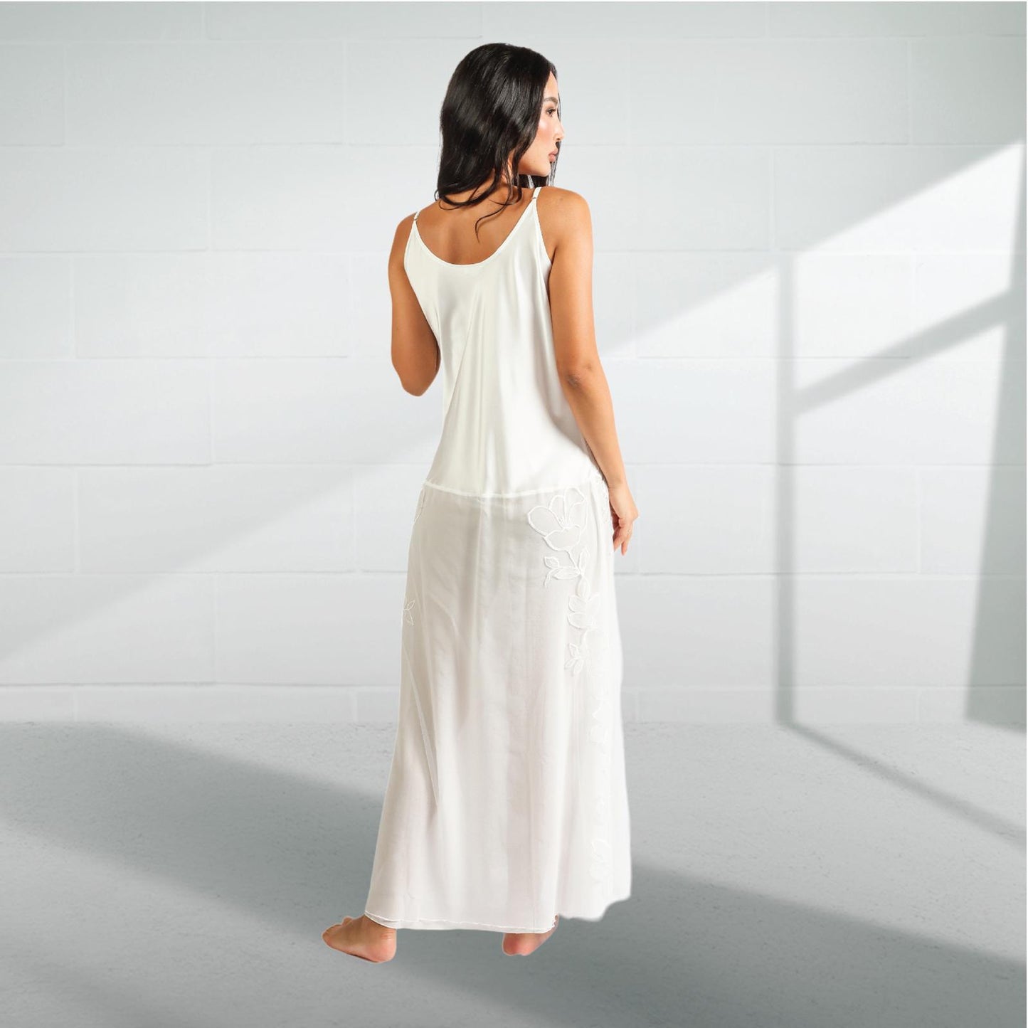 Silk nighty with robe 2424086